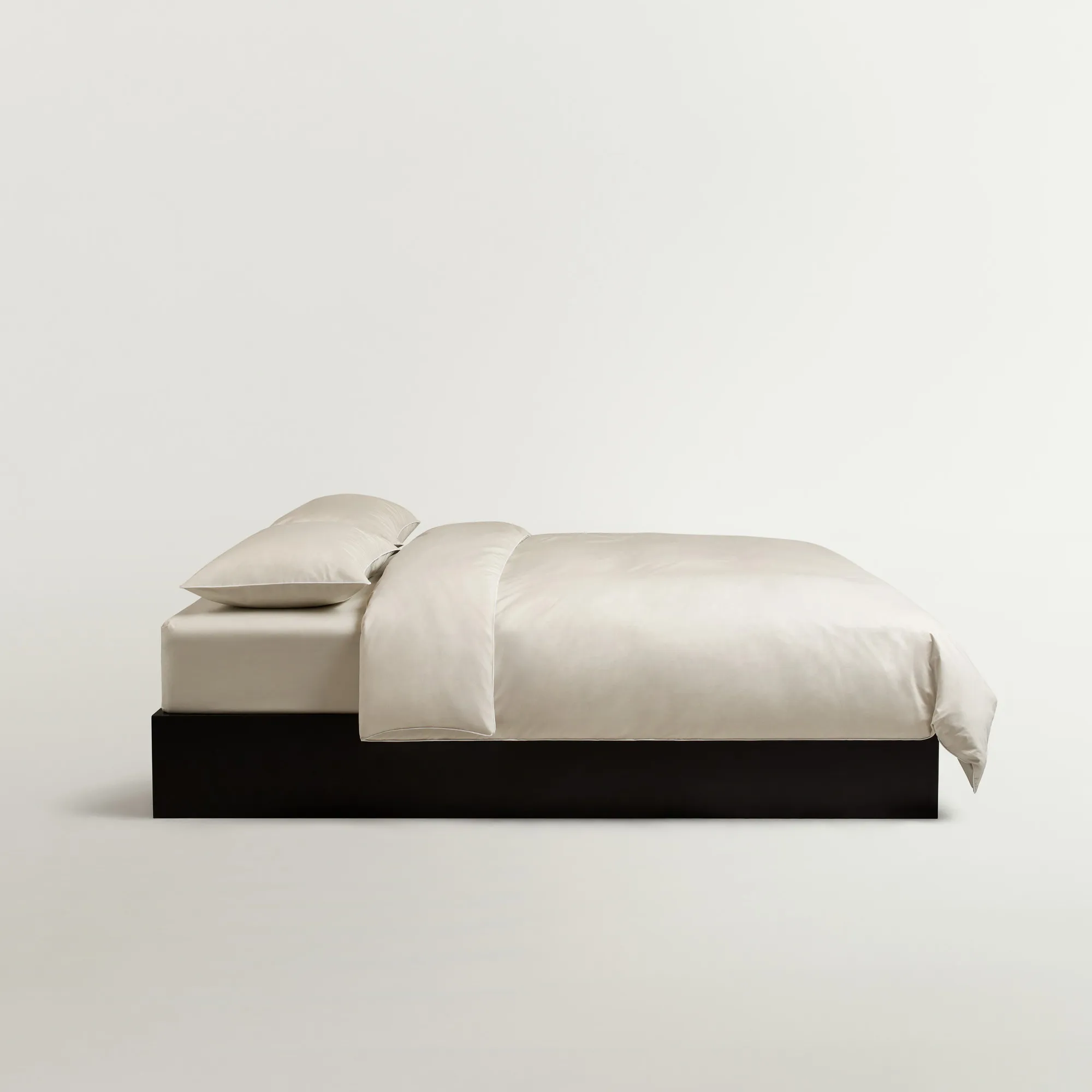 Percale Sand/White dekbedovertrek - 6