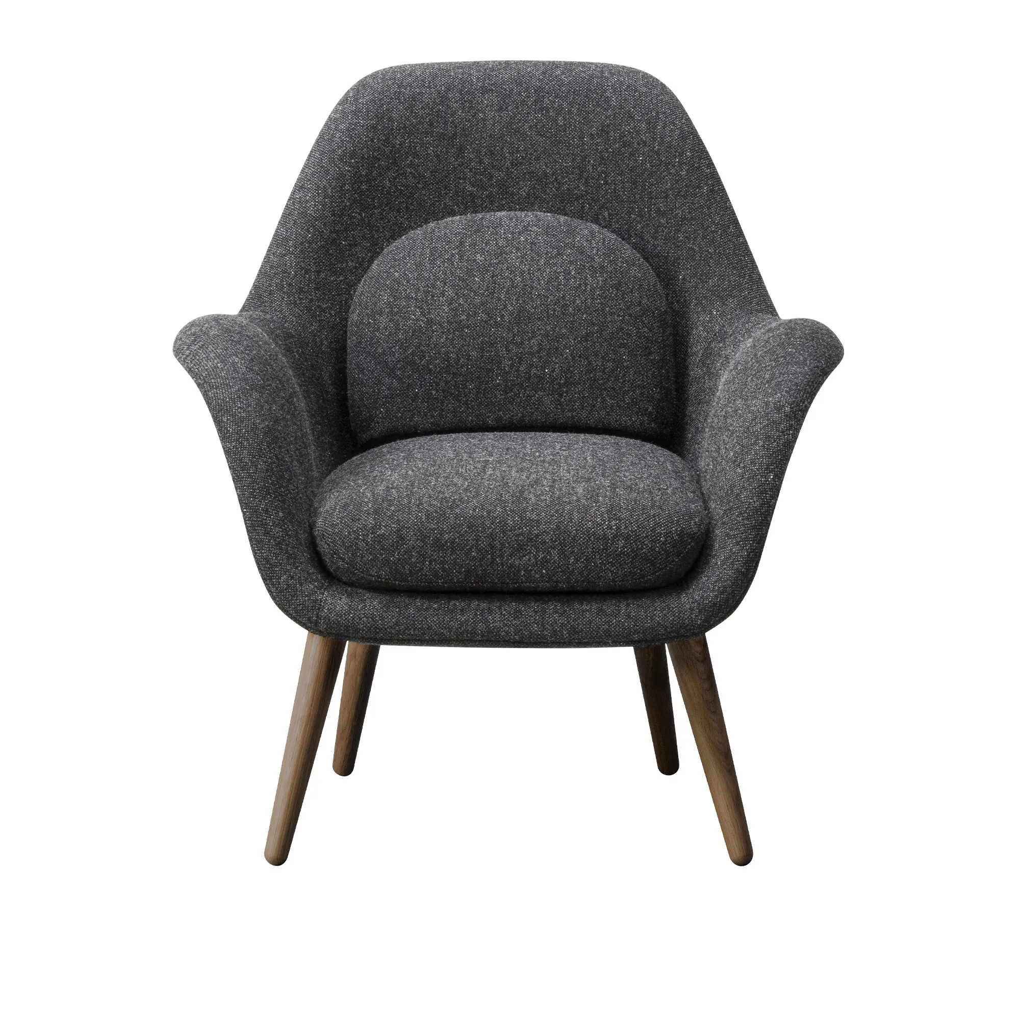 Swoon Petit Lounge Chair Lacquered Walnut - 1