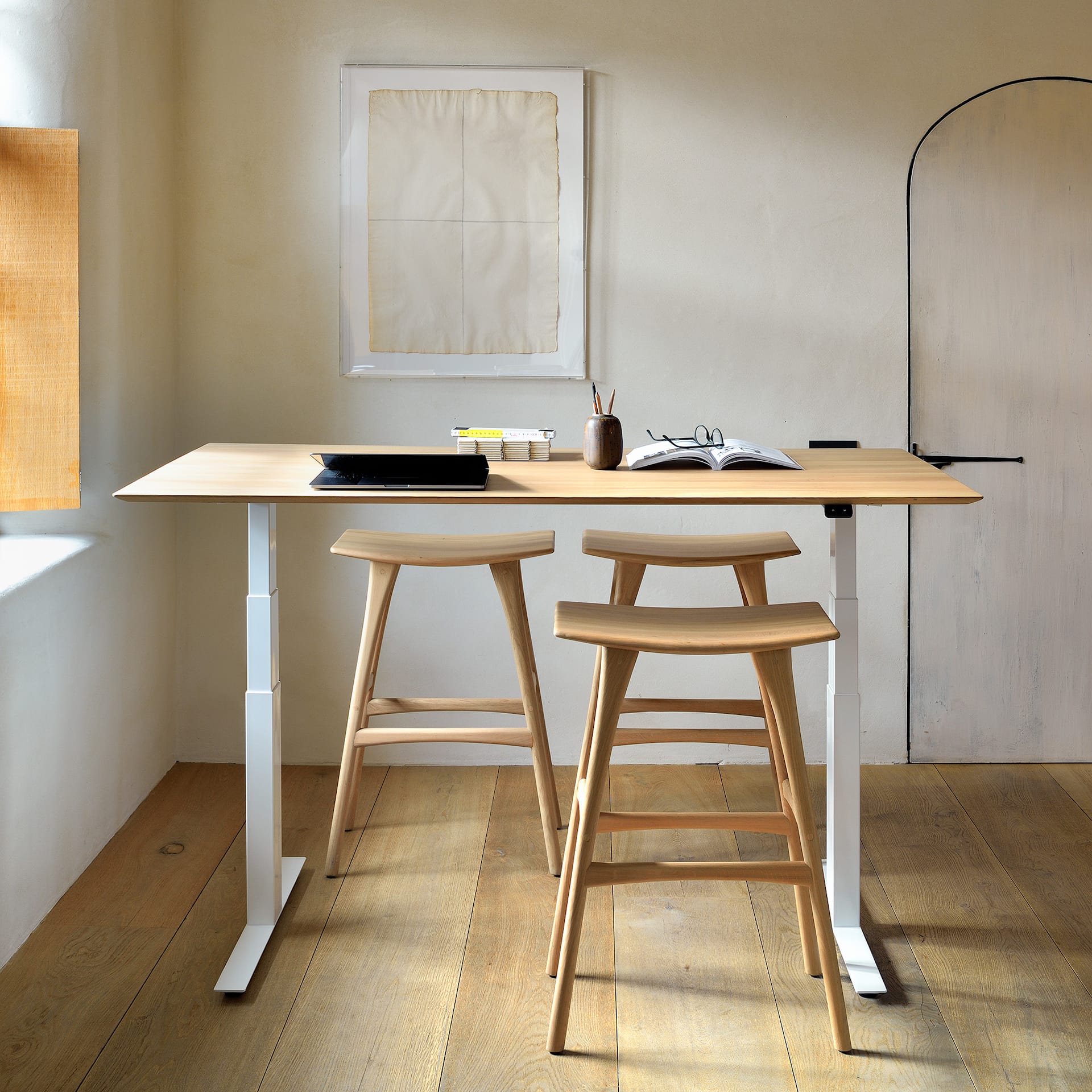 Bok Adjustable Desk Table Top 70 x 140 cm - Ethnicraft - NO GA