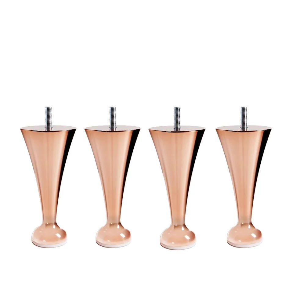 Classic Bed Leg Copper 4-pack