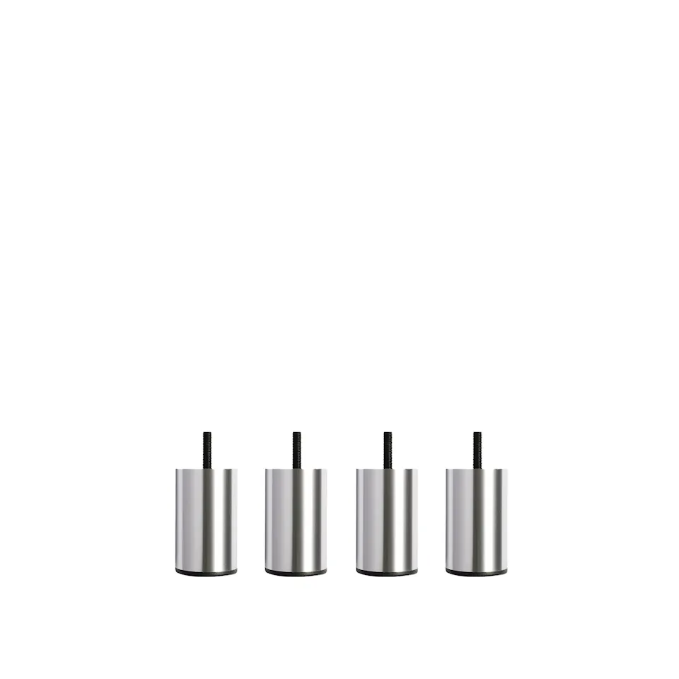 DUX SC bed legs round aluminum 8 cm 4-pack