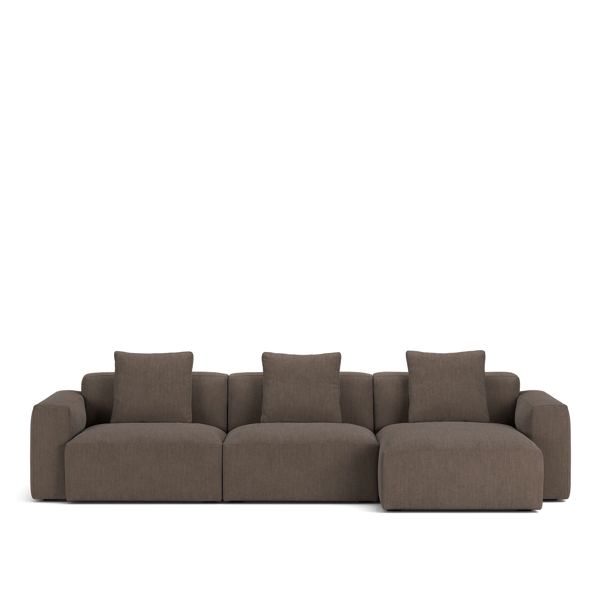 Brick 3-Seater Chaise Lounge Right - 10