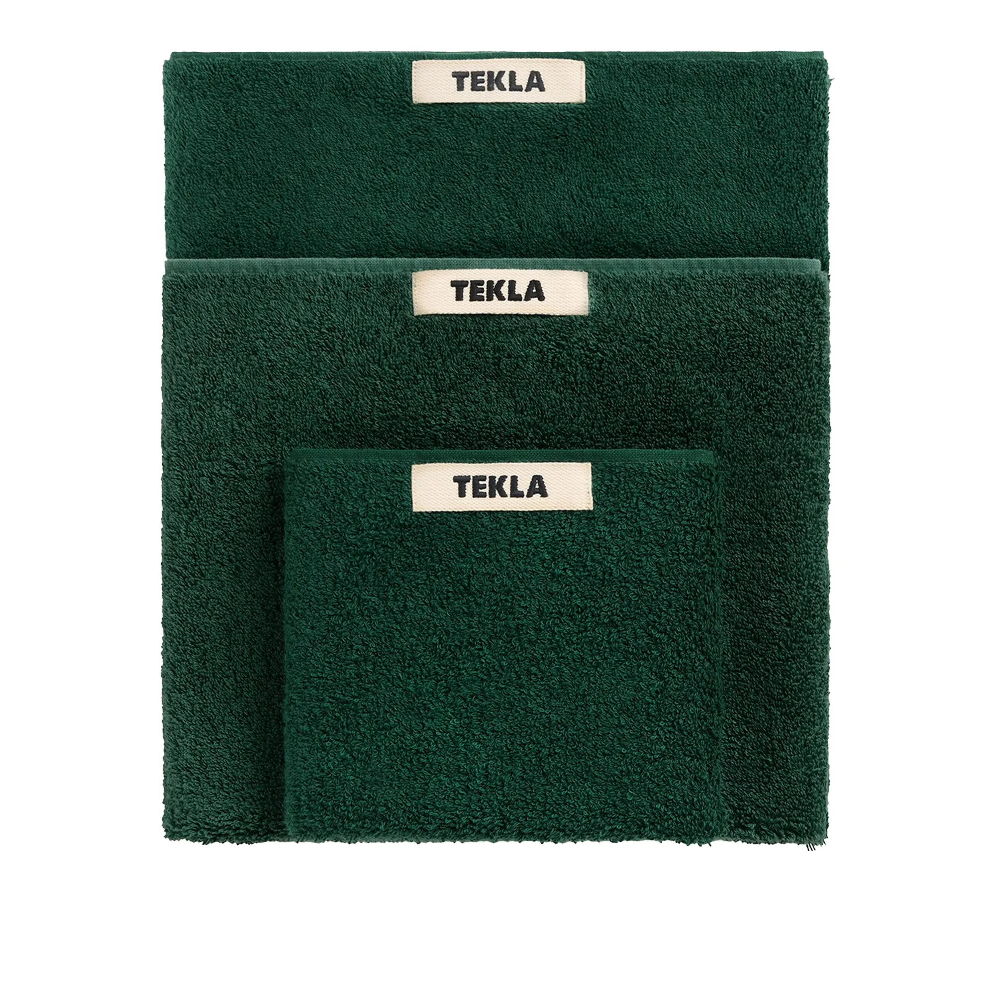 Terry Forest Green handdoek - 1
