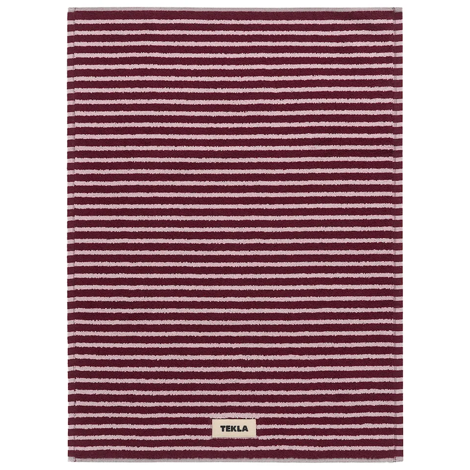 Bath Mat 70x50, Red  Rose Stripes
