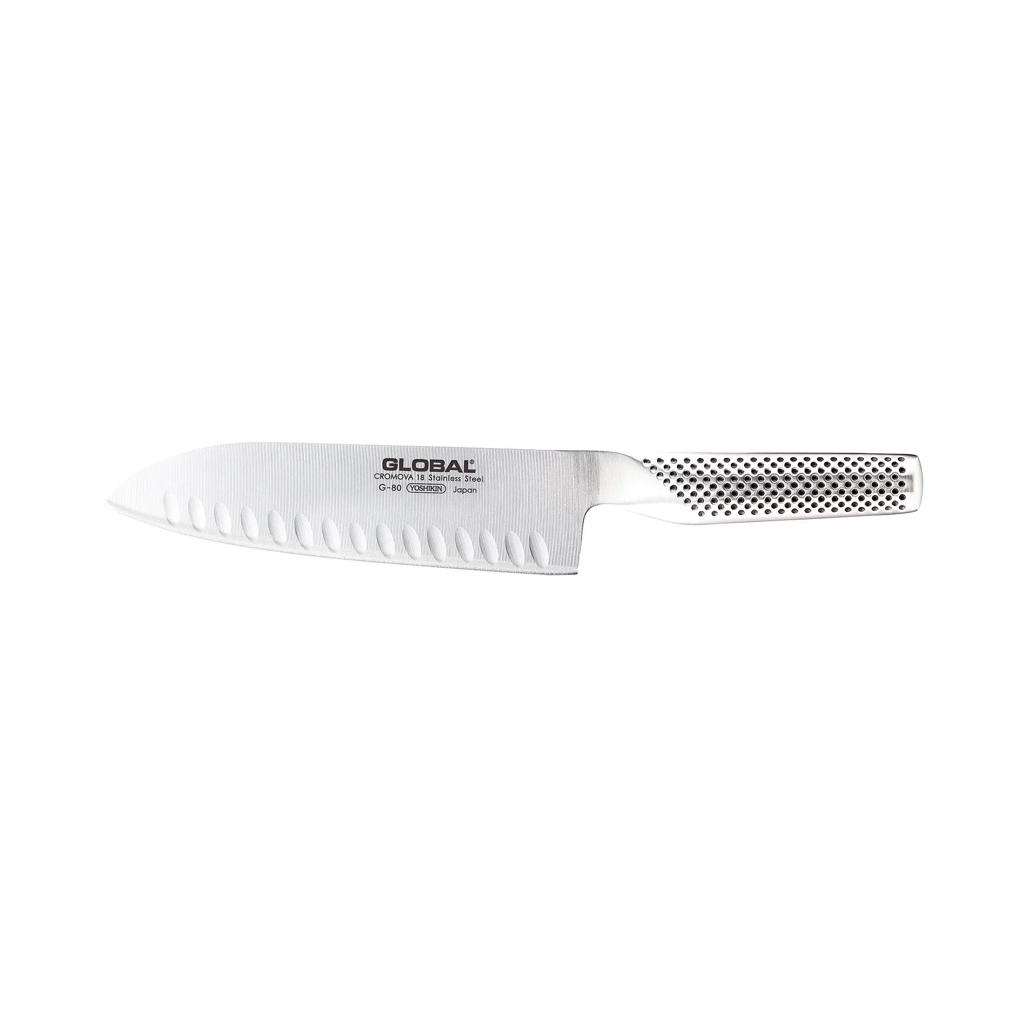 Global G-80 Santokuk knife Olive cut 18 cm - 1