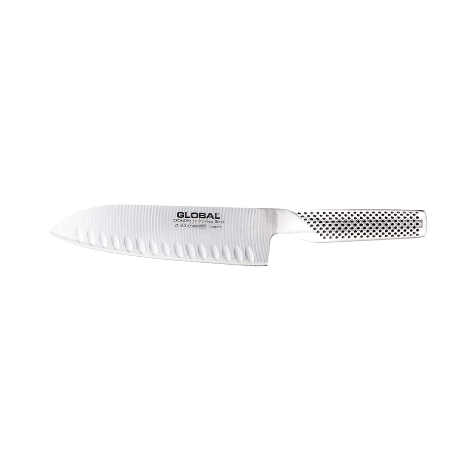 Global G-80 Santokuk knife Olive cut 18 cm