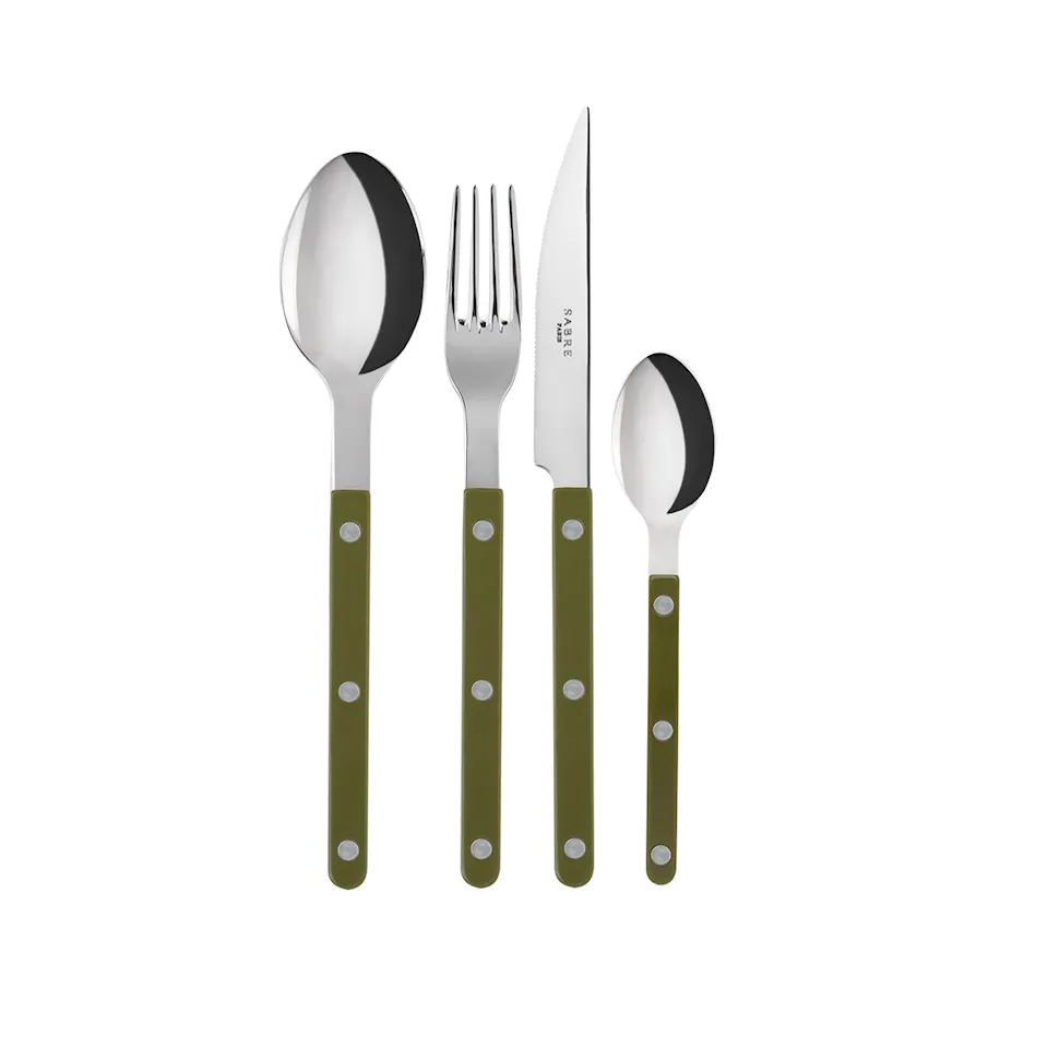 Bistrot Shiny Solid / 24 Pieces Cutlery Set / Green Fern