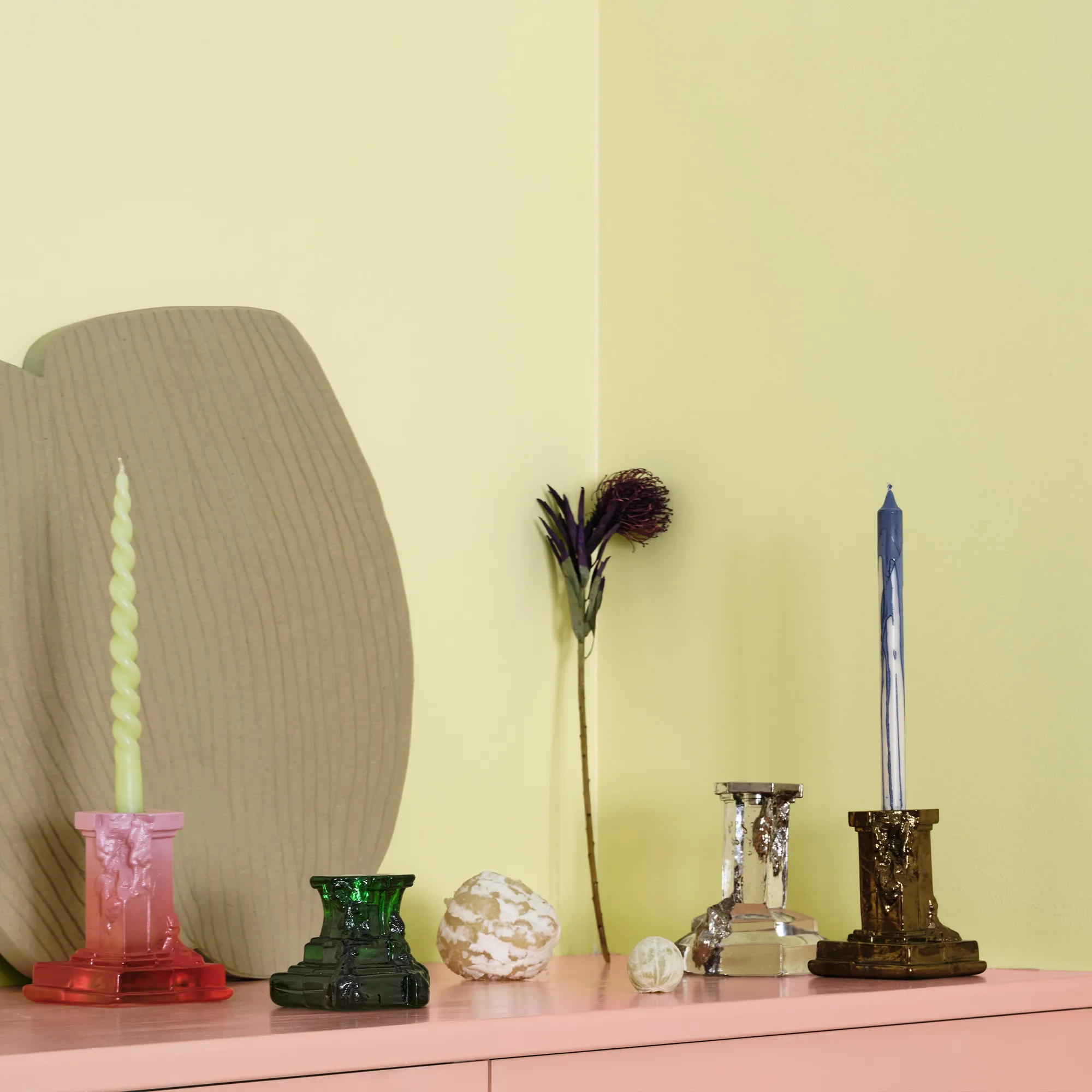 Rocky Baroque Candlestick Glossy Glaze - 6