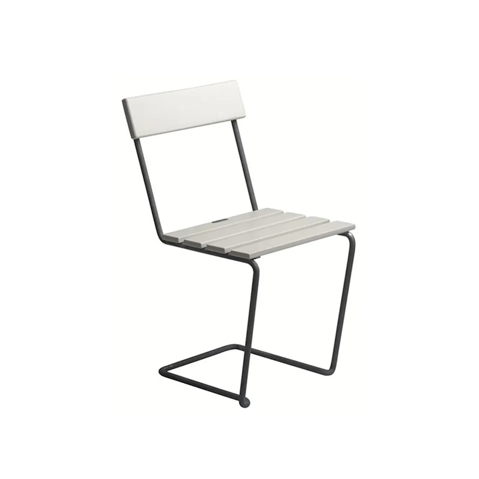 Chair 1 - White Lacquered Oak/Steel