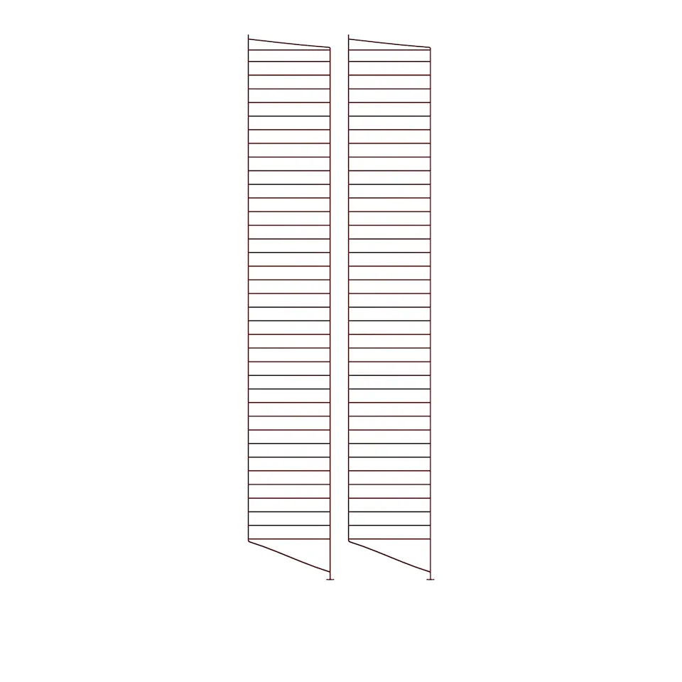 Floor end panel 200 x 30 cm 2-pack dark red