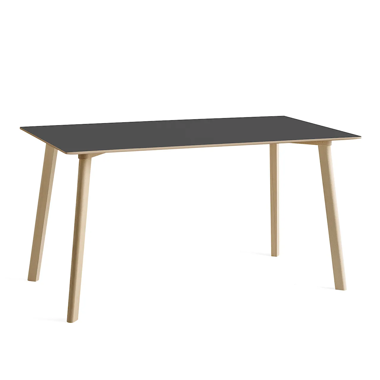 CPH Deux 210 2.0 Table Stone Grey Lacquered Beech Frame L140 X W75 X H73 Stone Grey Top Stone Grey Lacquered Beech Edge