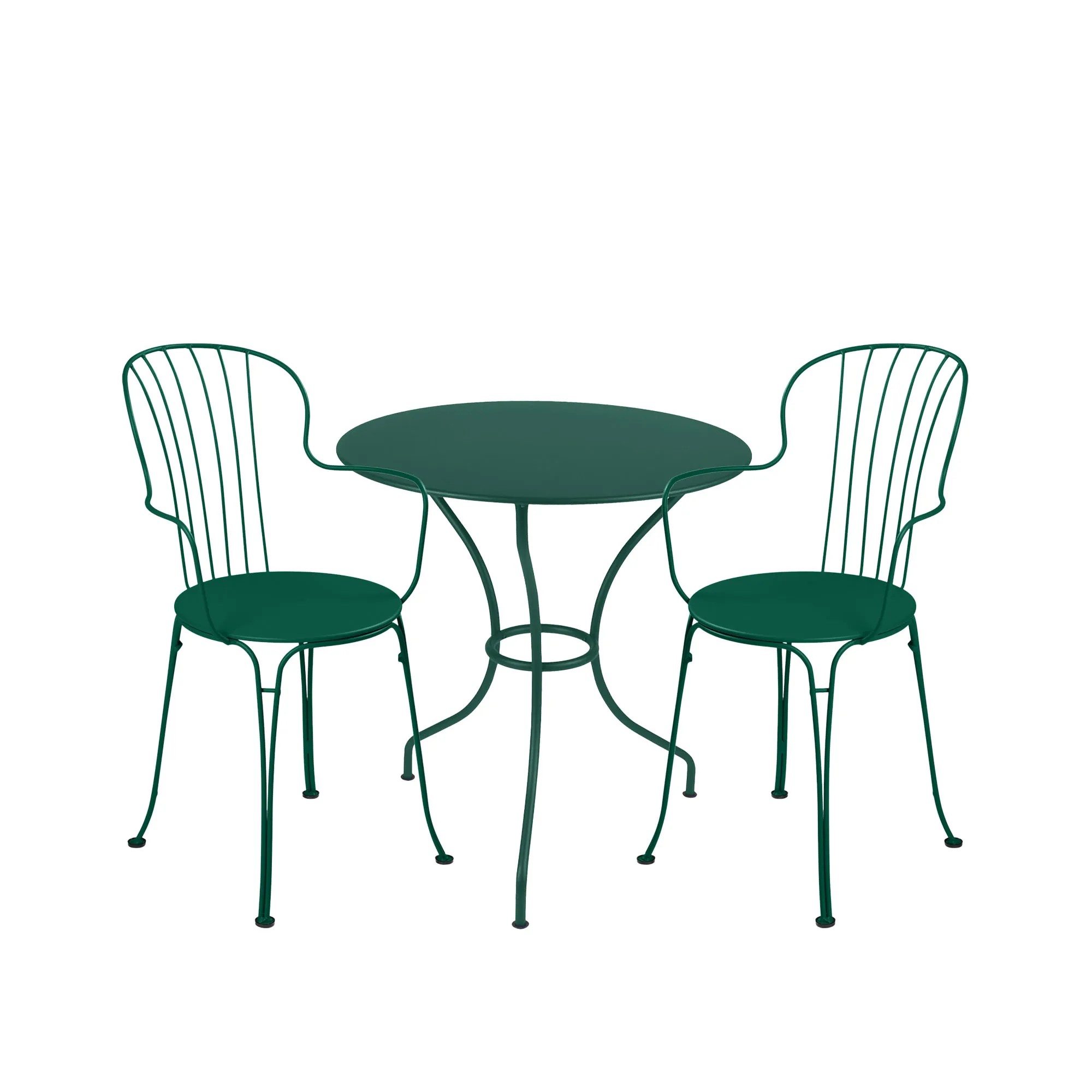 Opéra+ dining set pedestal table Ø67cm & 2 armchairs - 1