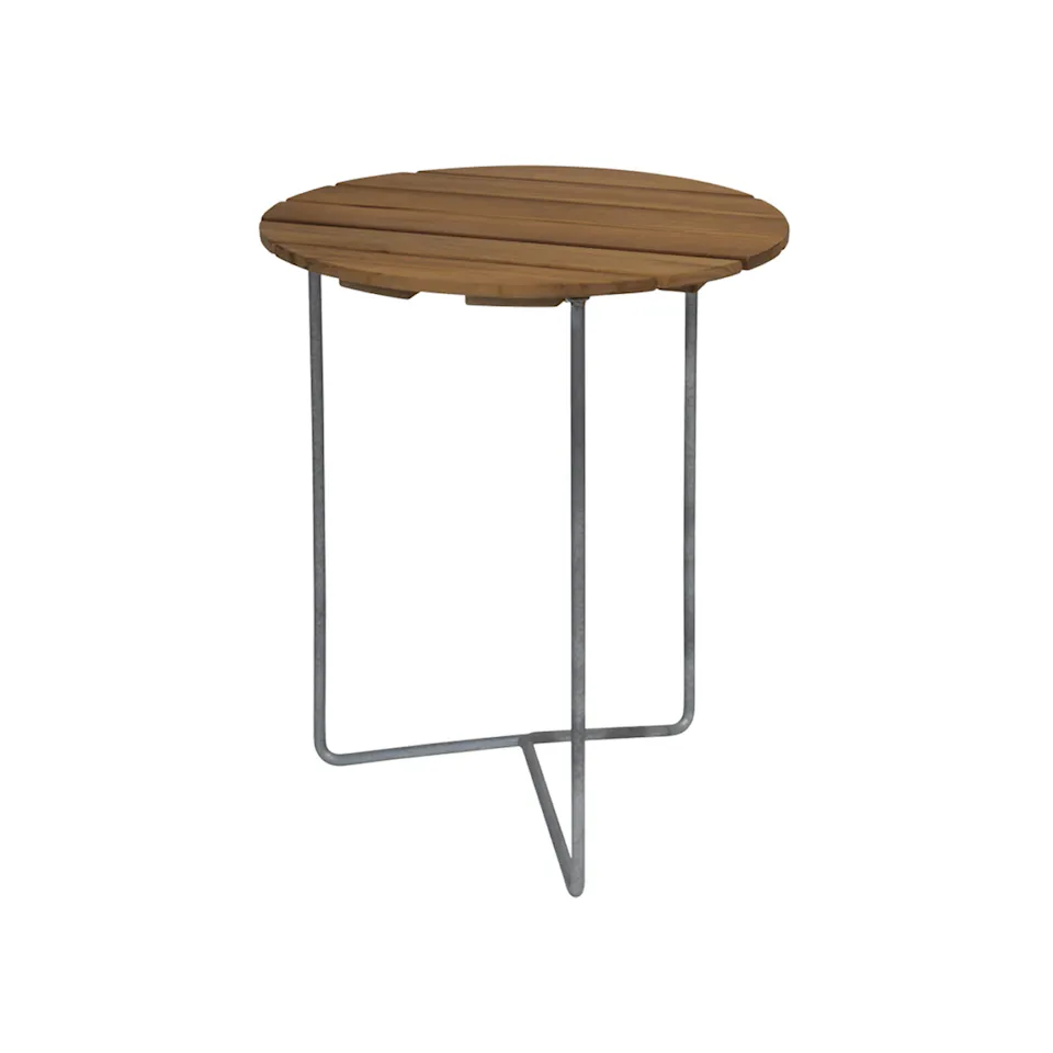 Table 6B Ø 60 cm Untreated Teak Hot-dip galvanized Stand