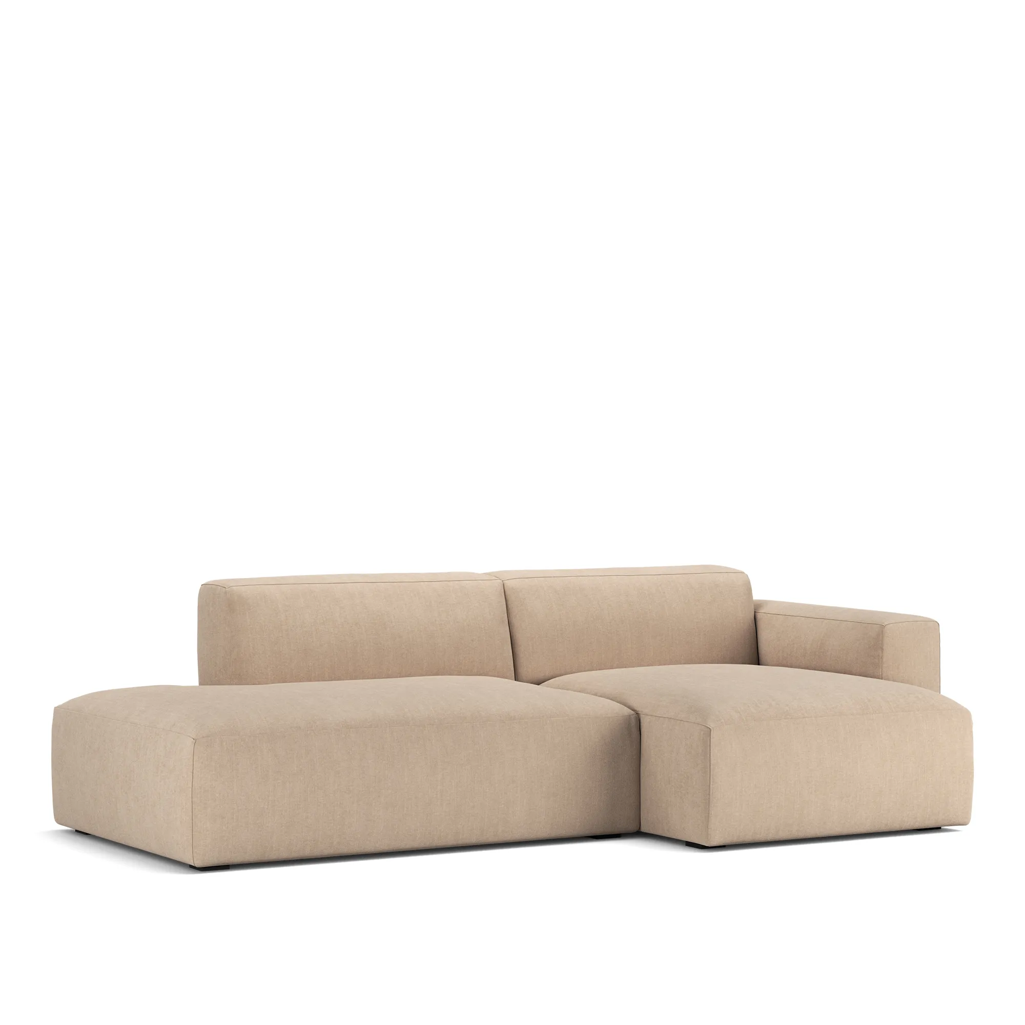 Brick 2-zitsbank met chaise longue open uiteinde links - 2