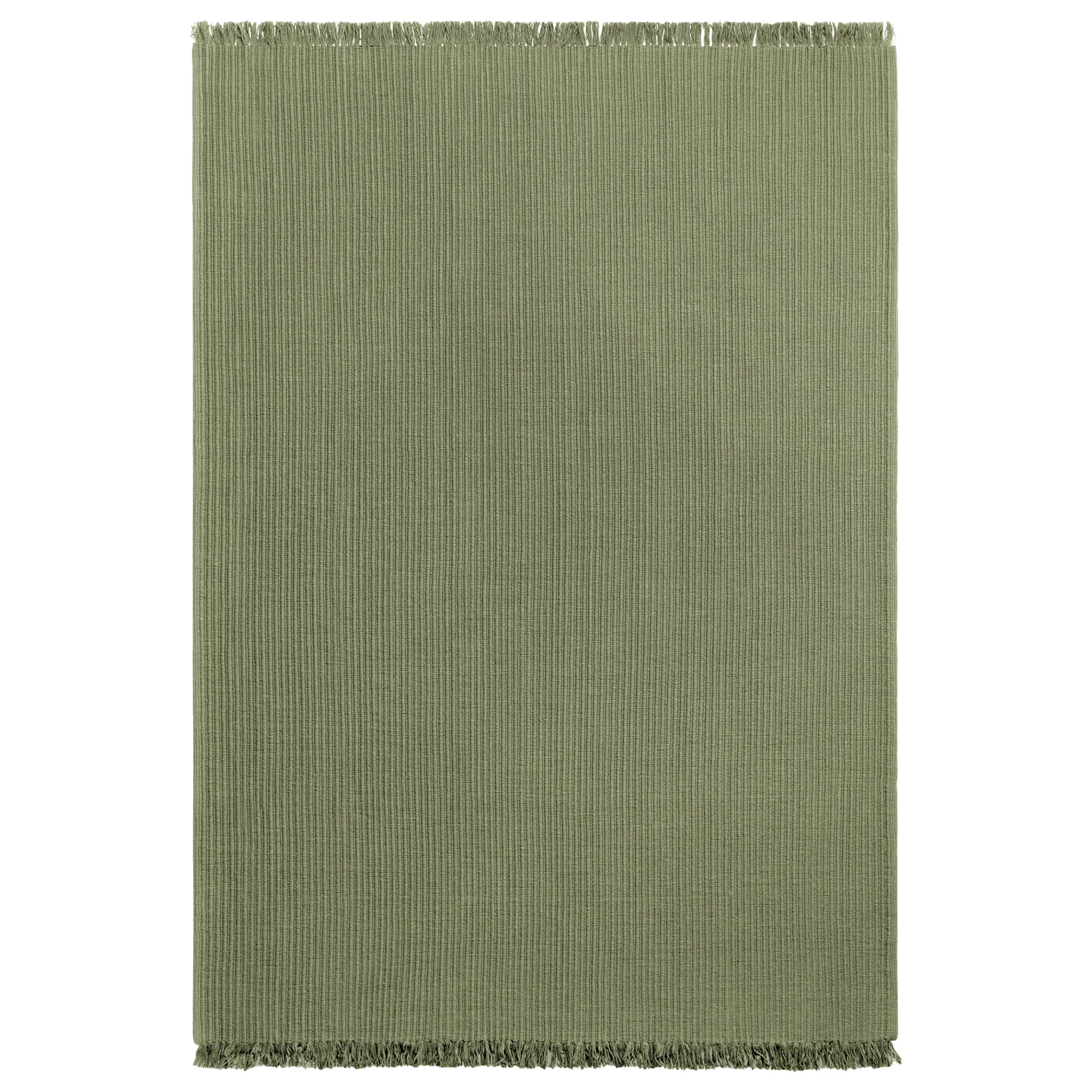 Contour Khaki Green Wool Rug - 1