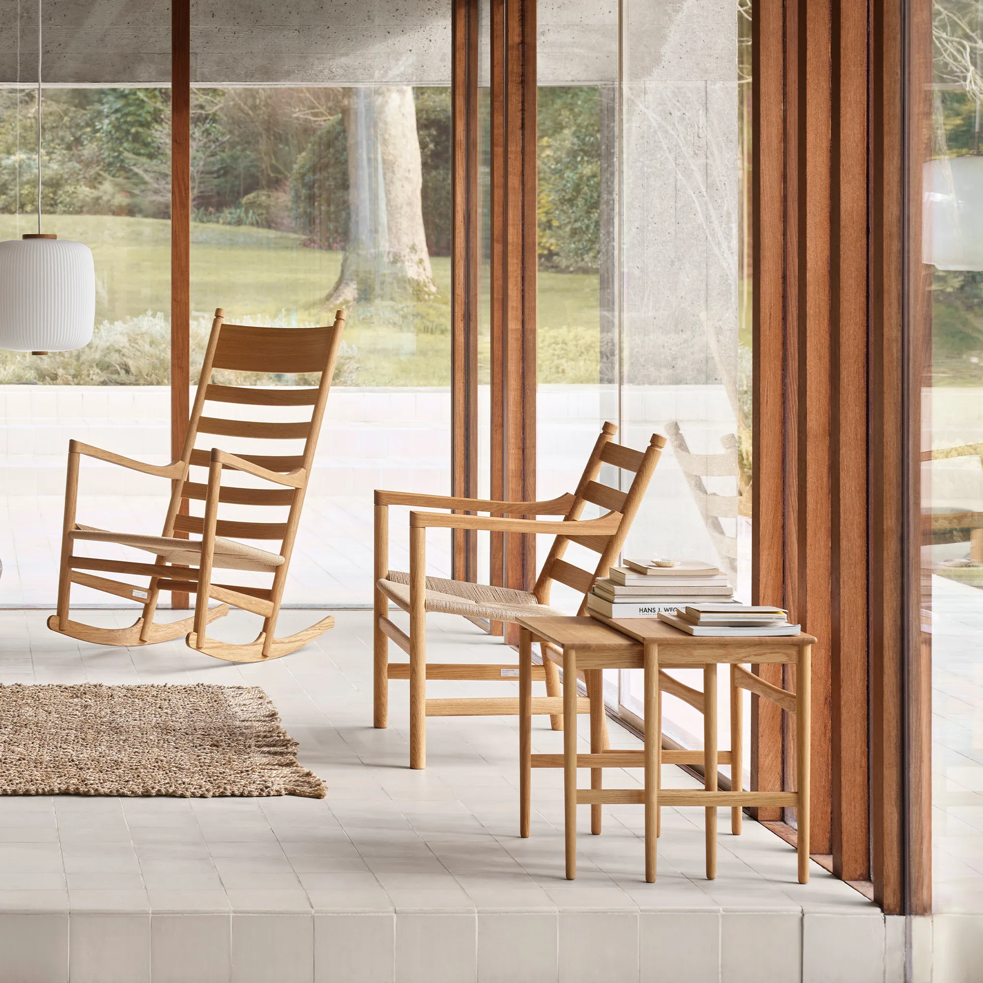 CH44 Armchair Oak/Natural Cord - 5