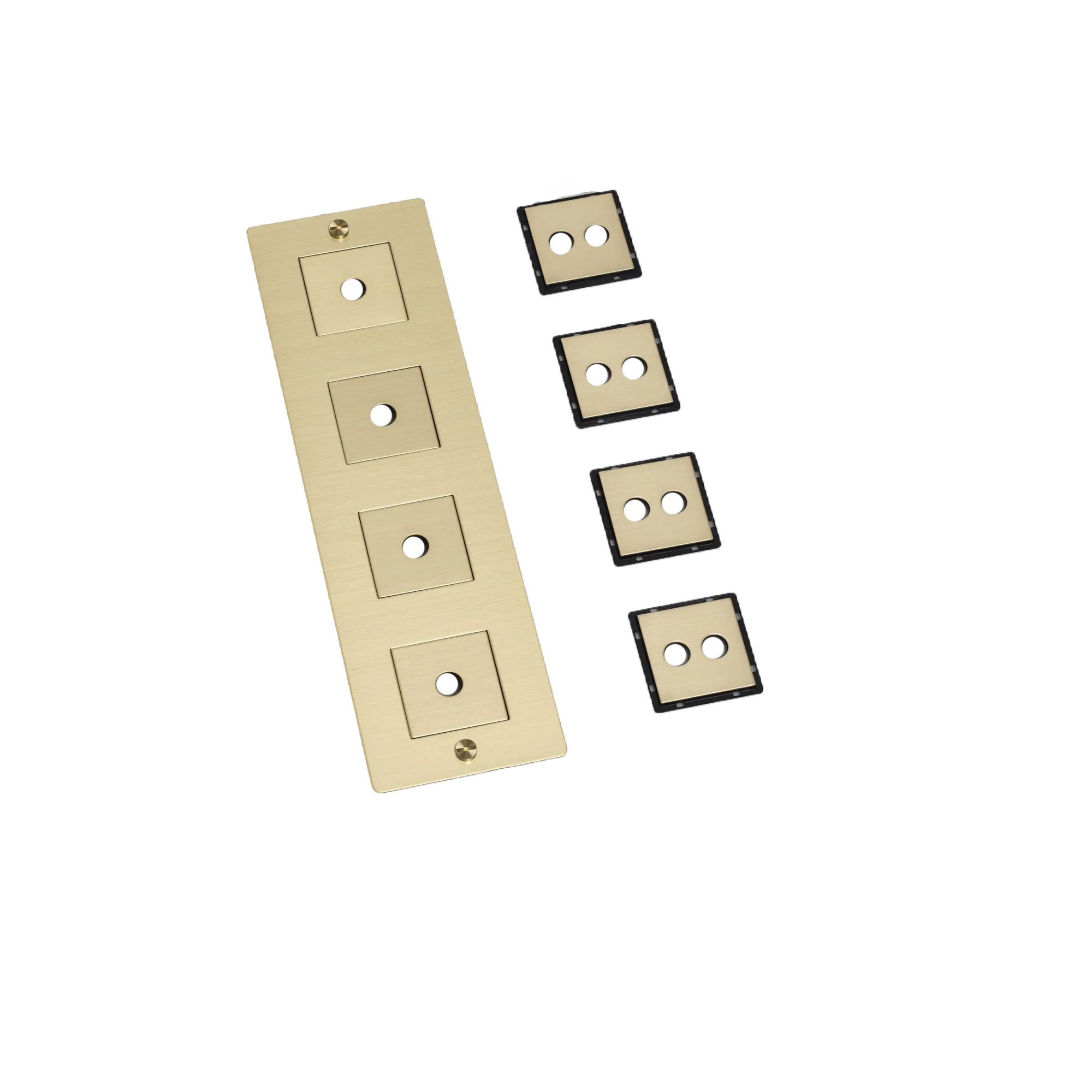 4G Wall Plate Vertical With Infills - 1