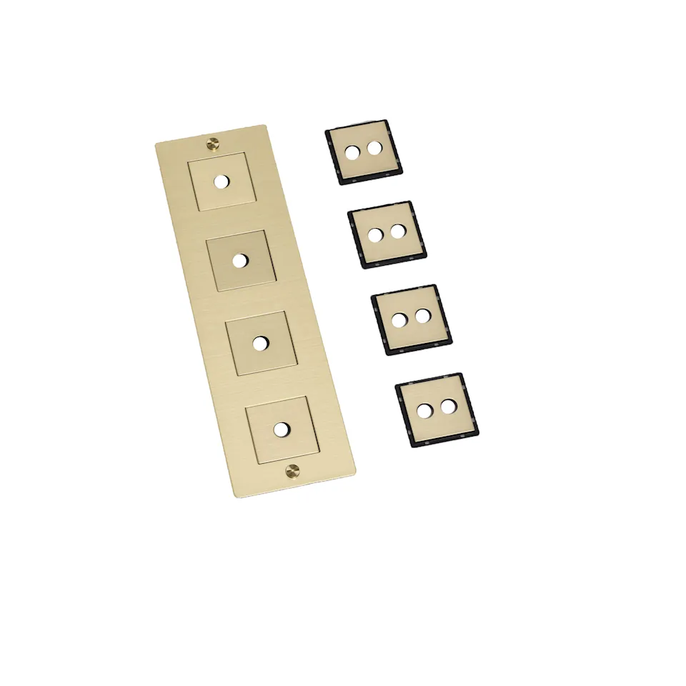 4G Wall Plate Vertical With Infills