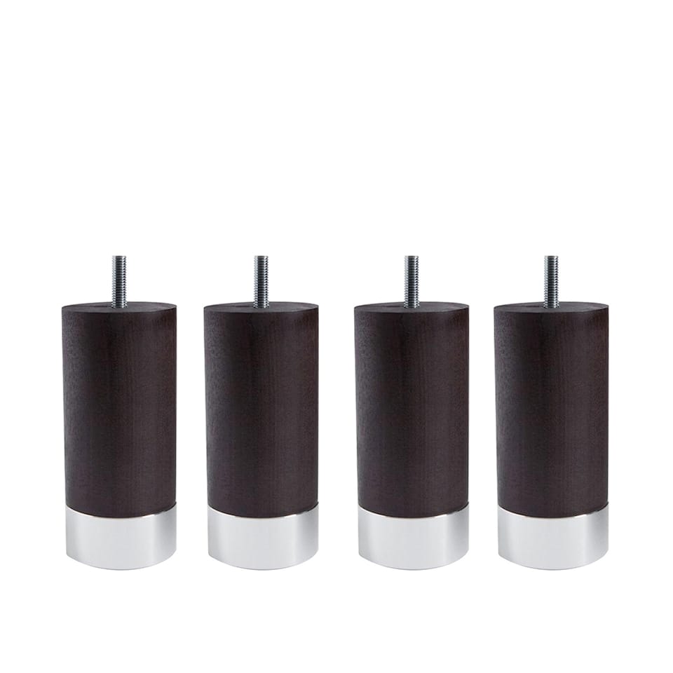 Cylinder Sängben Wenge med Alu. 4-pack