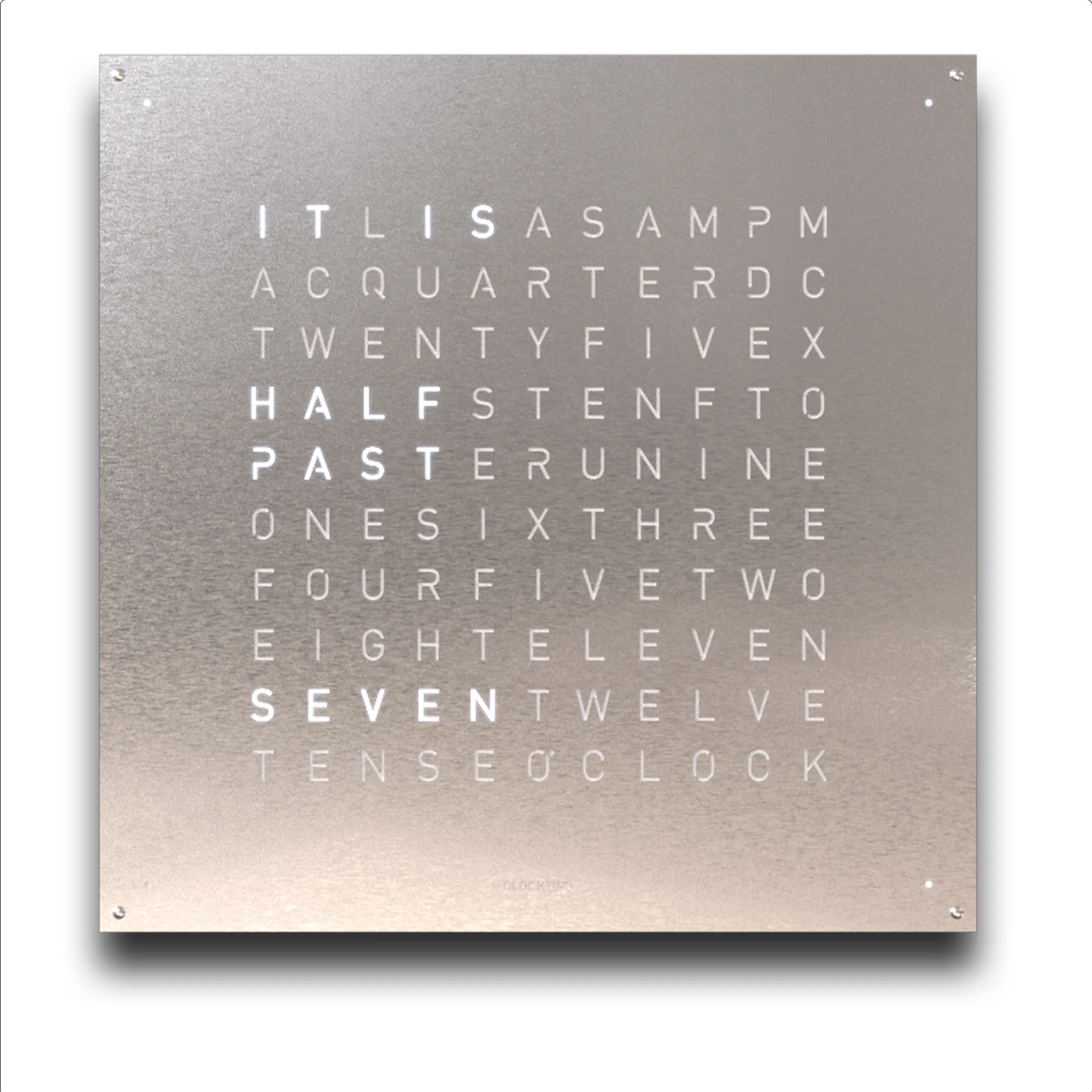 Qlocktwo Earth 90 Creator's Edition – Stainless Steel - 1