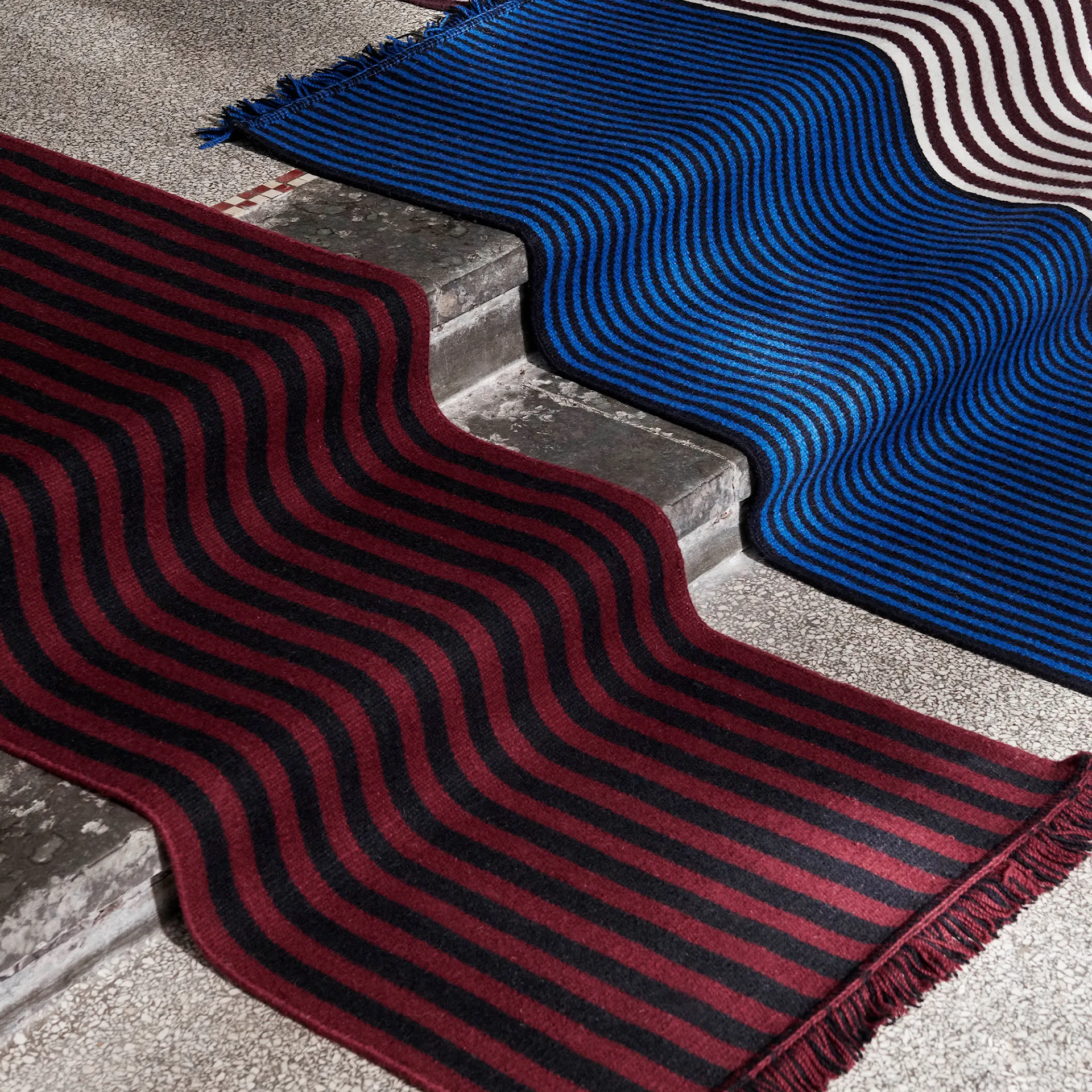 Stripes and Stripes Wool Mat Cherry - HAY - NO GA