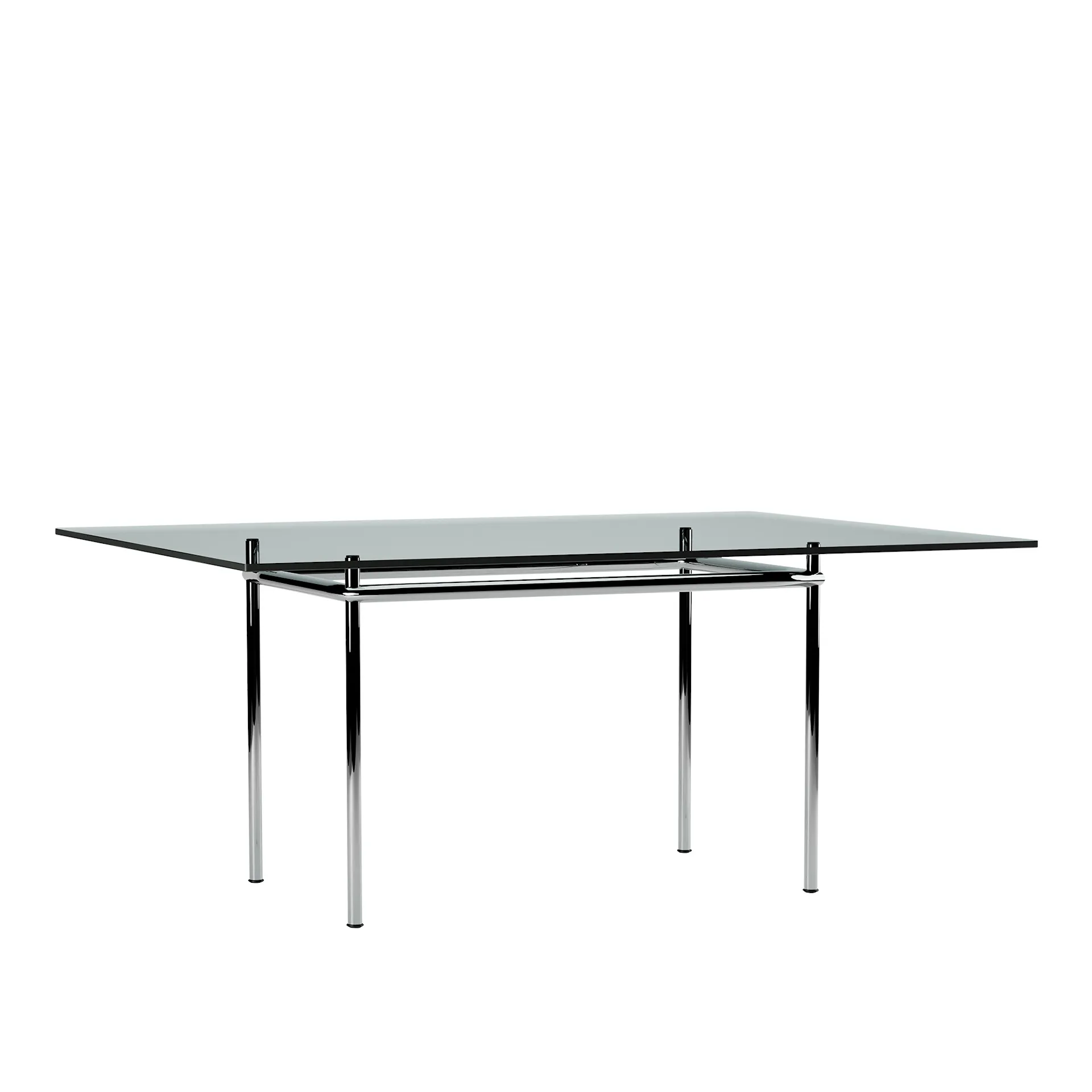 LC12 La Roche table Chrome Steel Base 120 X 80 cm - Cassina - NO GA