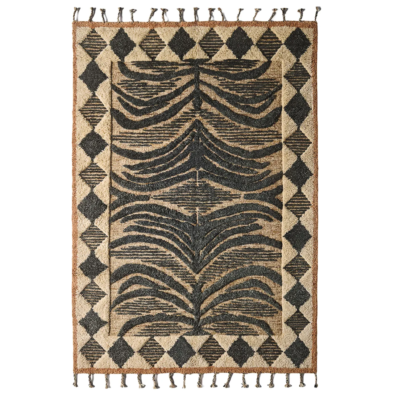 Wild Cat Rug Black 200x300