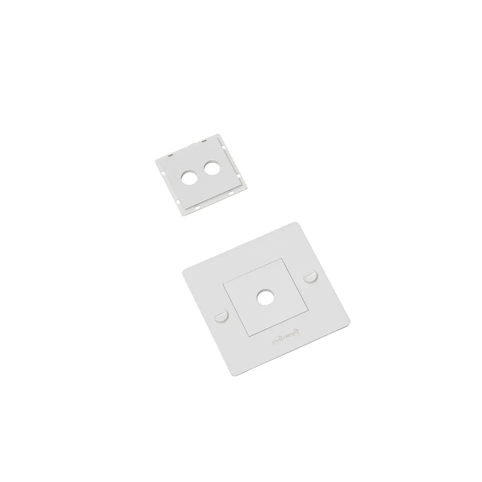 EU 1G Wall Plate Horiztonal With Infills - White