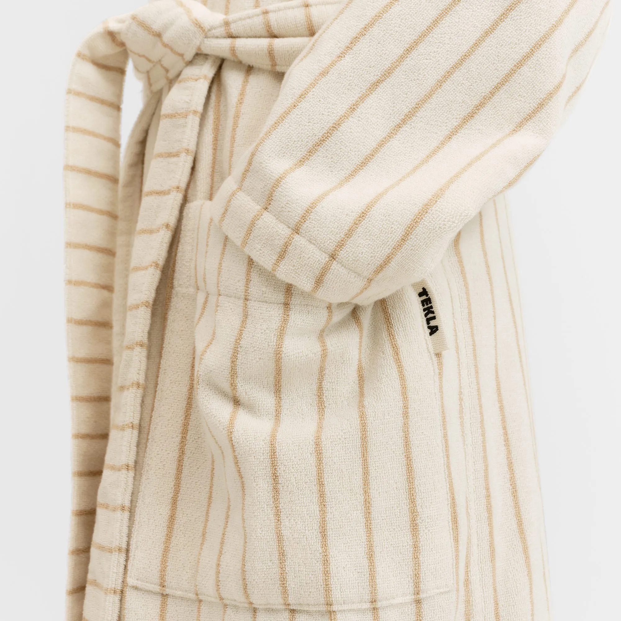 Hooded Sienna Stripes Bathrobe - 5