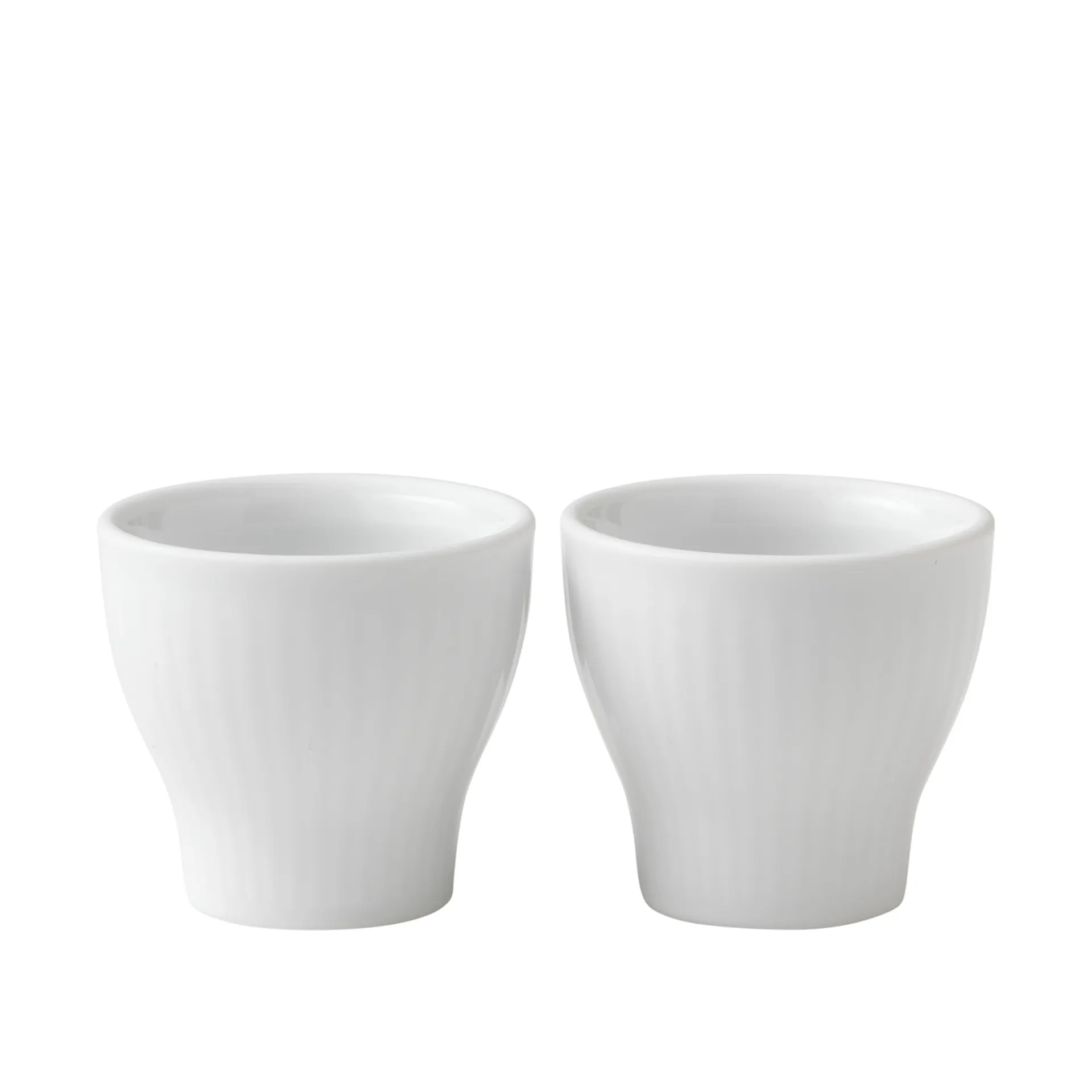 White Fluted Egg Cup 2 pcs - Royal Copenhagen - NO GA