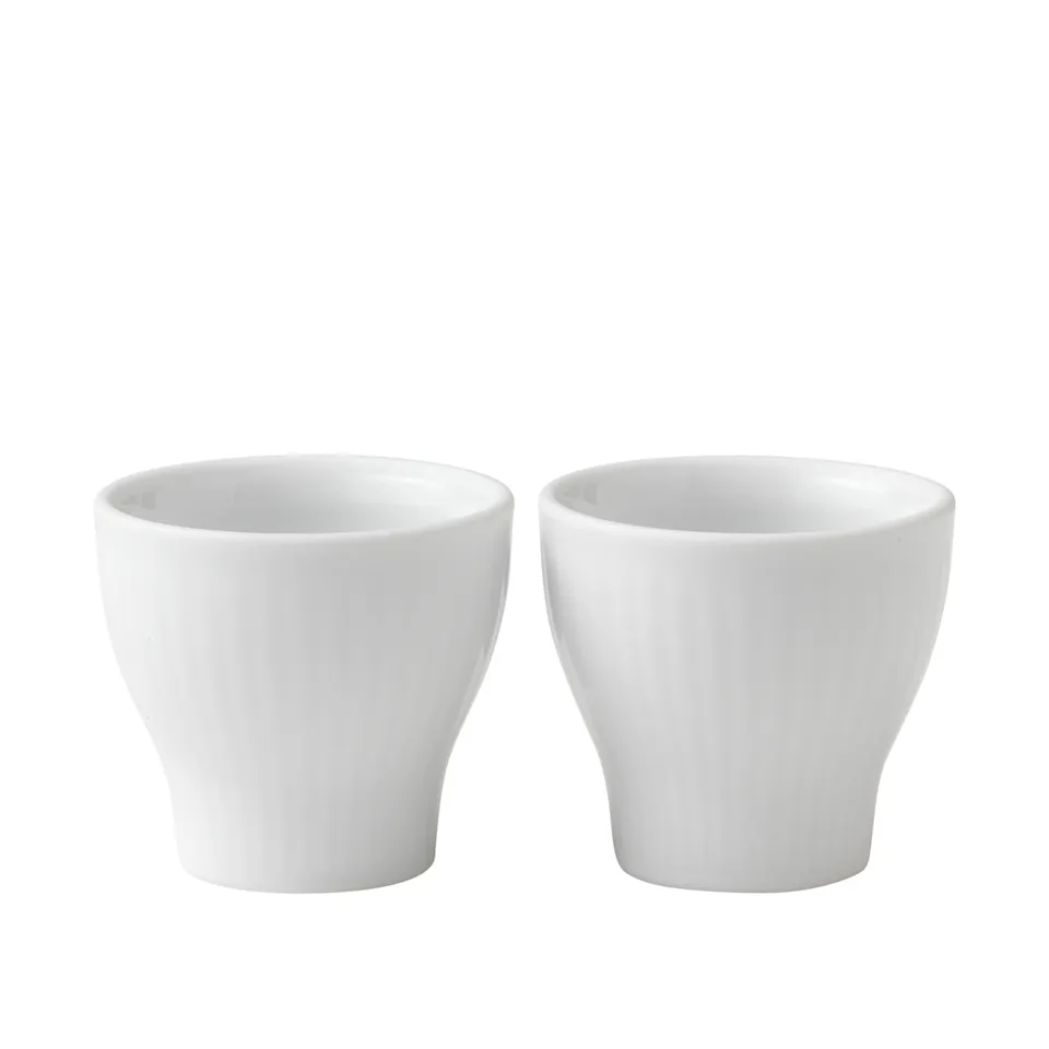 White Fluted Egg Cup 2 pcs