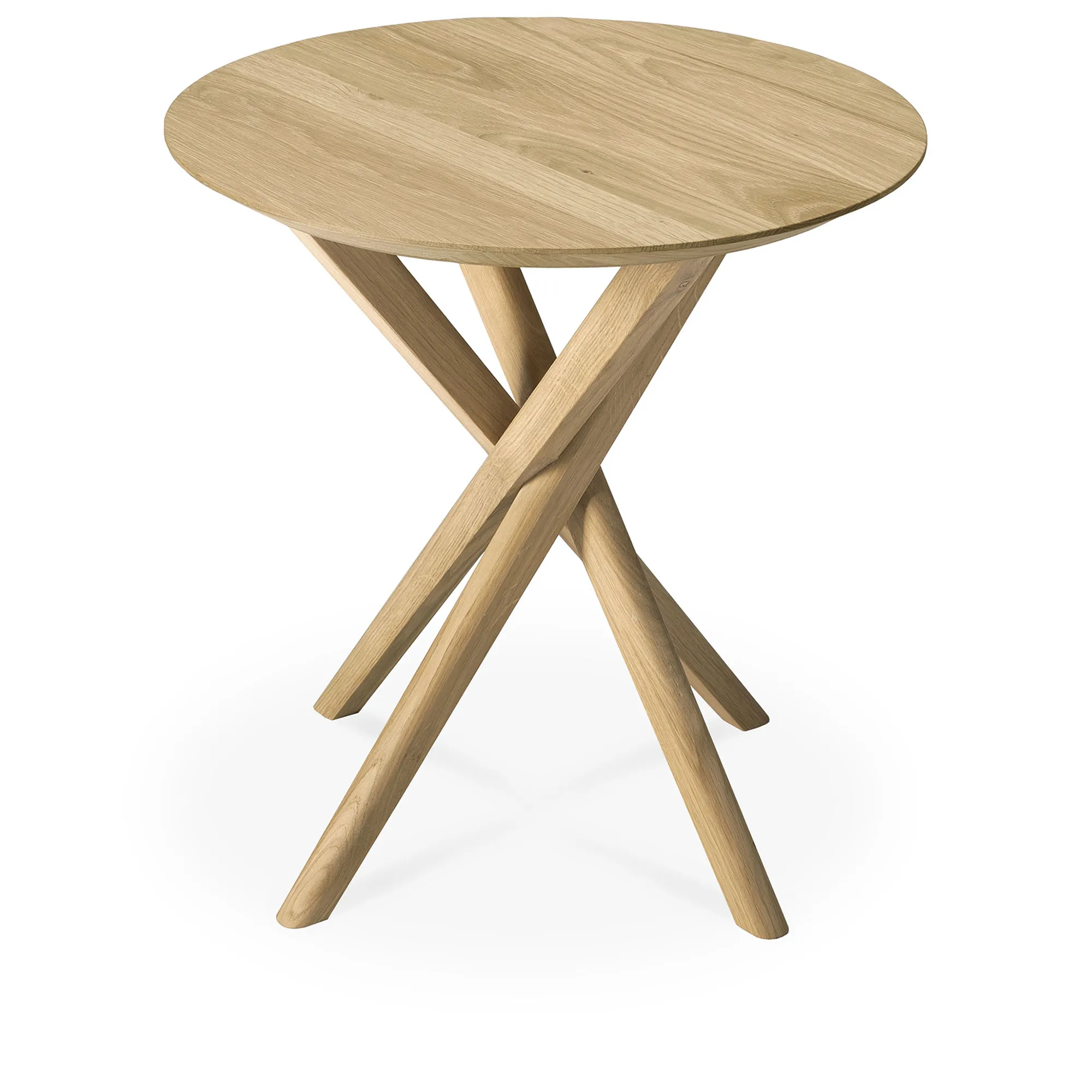 Mikado Round Side Table Oak - 1