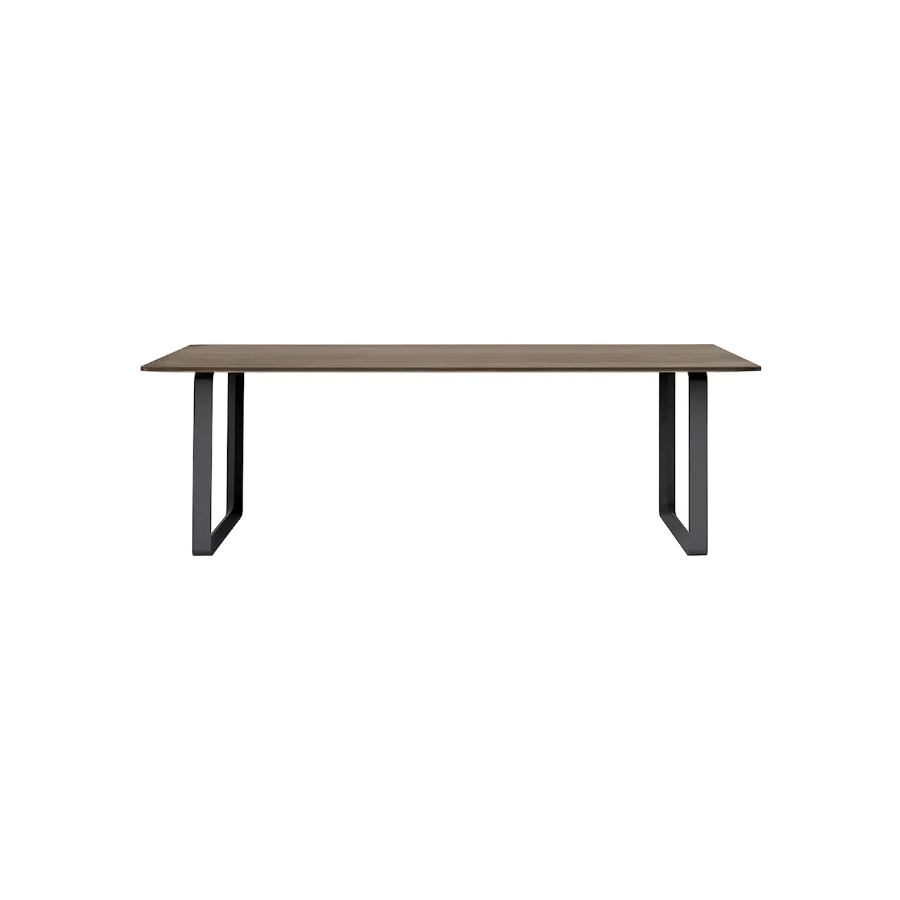 70/70 Table Solid Smoked Oak / Black 225x90 cm