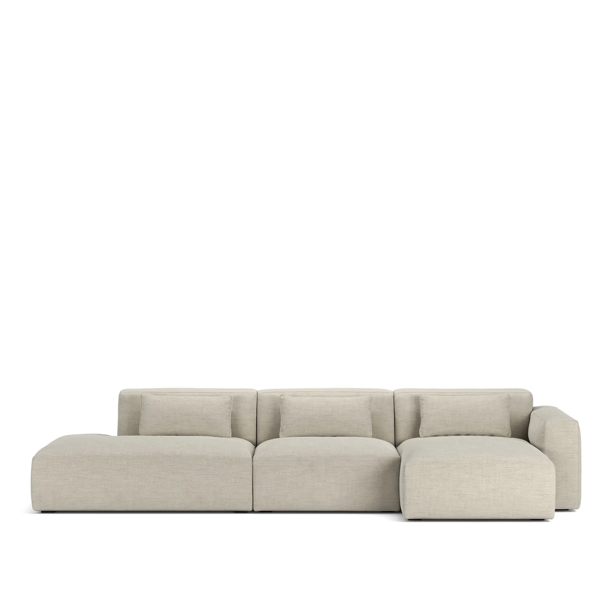 Brick 3-Seater Chaise Lounge Open End Left - 9