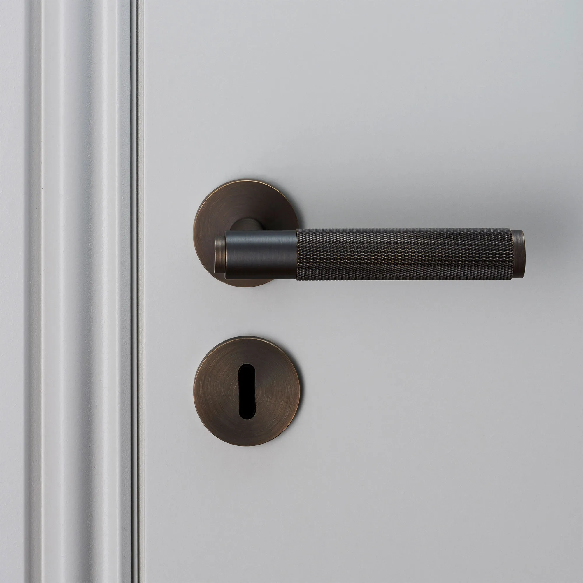 Dørgrebssæt / uden returfjeder / 30 mm / krydsgreb & nøgleskilt - 2