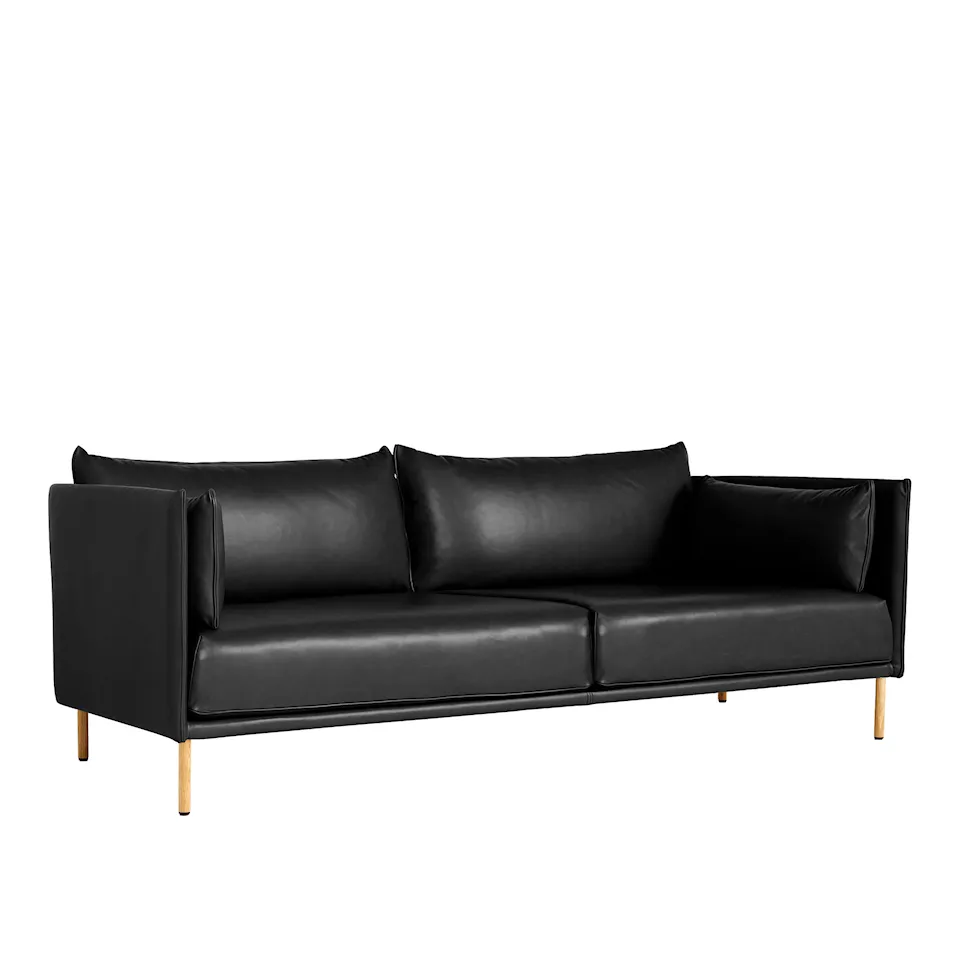 Silhouette 3-personers sofa Matching Piping/Oiled Oak