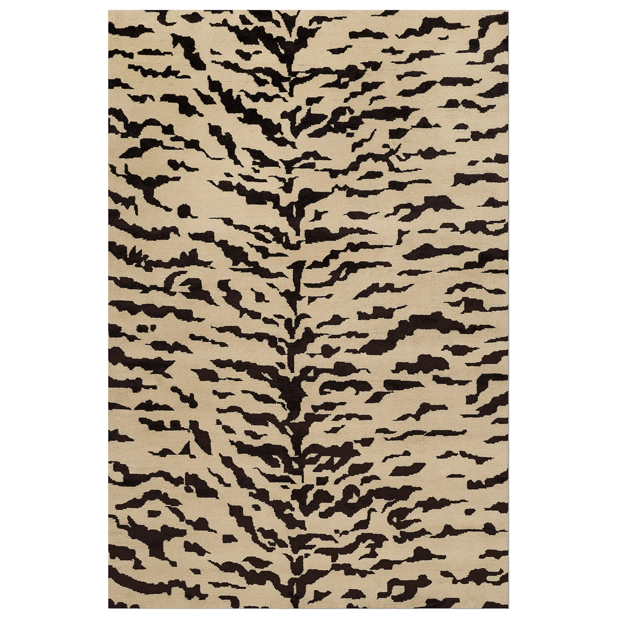 Tigris Beige/Brown uldtæppe - 1