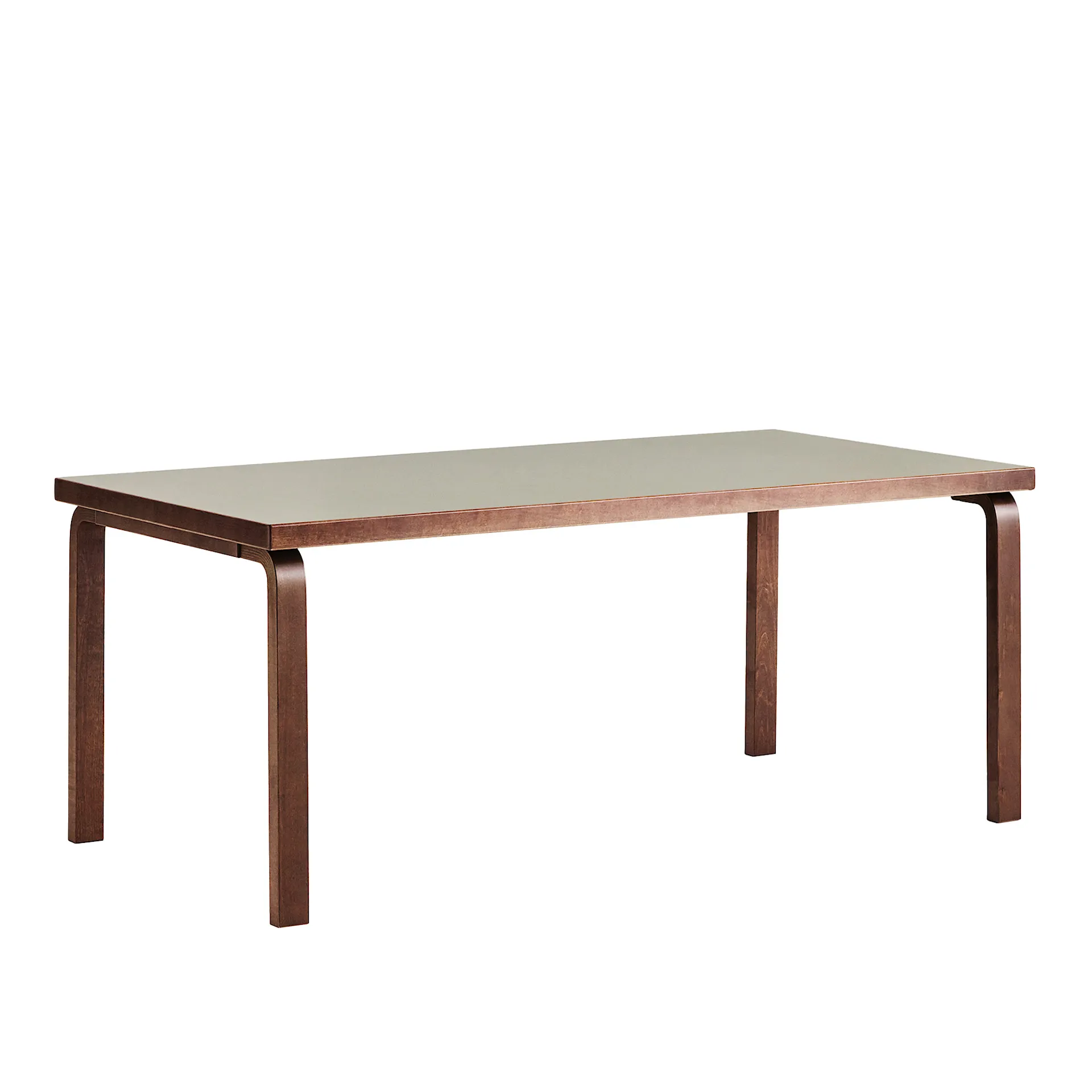 Table 83 Limited Edition Walnut Stain/Linoleum Olive - Artek - Alvar Aalto - NO GA