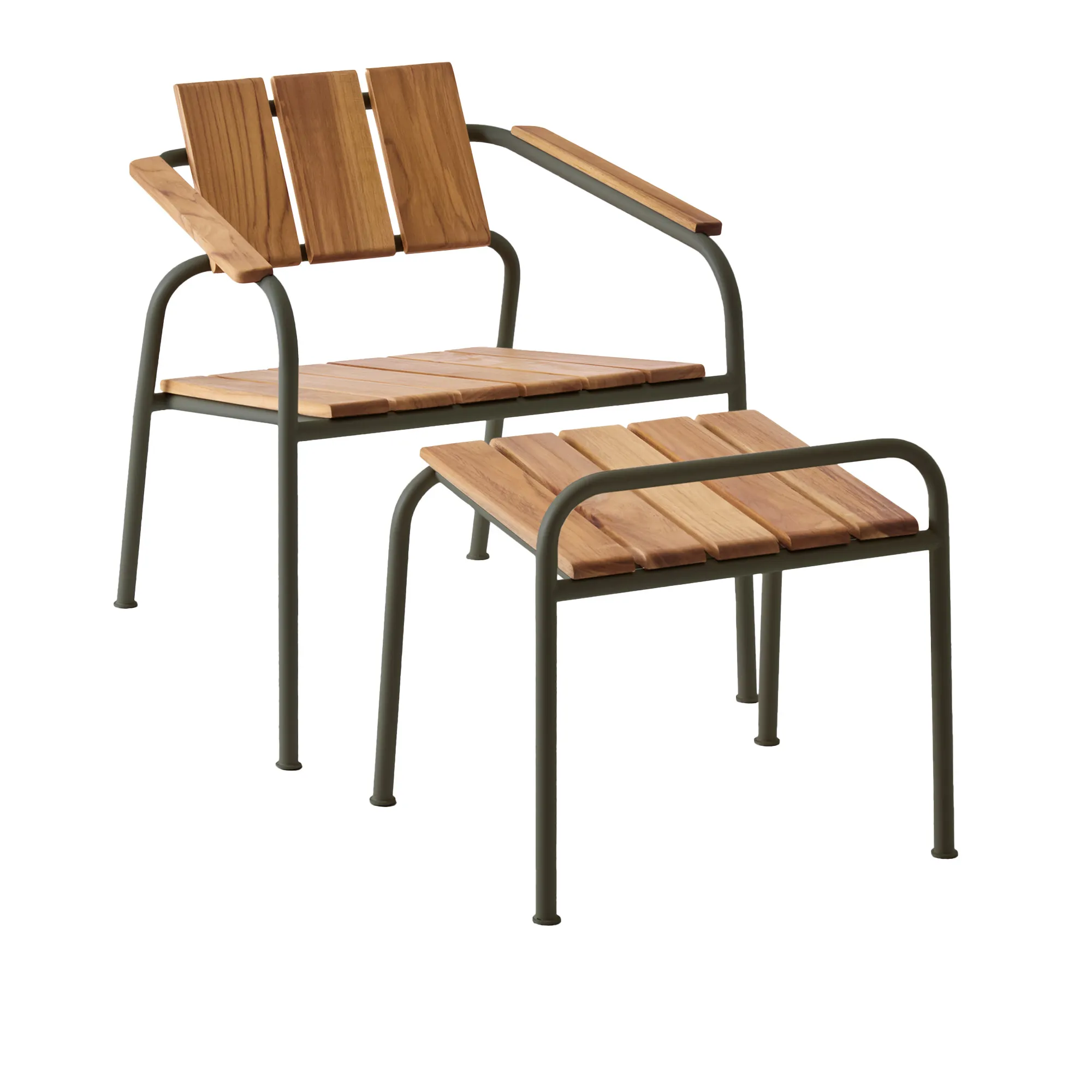 Kallio Outdoor Lounge Chair & Footstool - 1