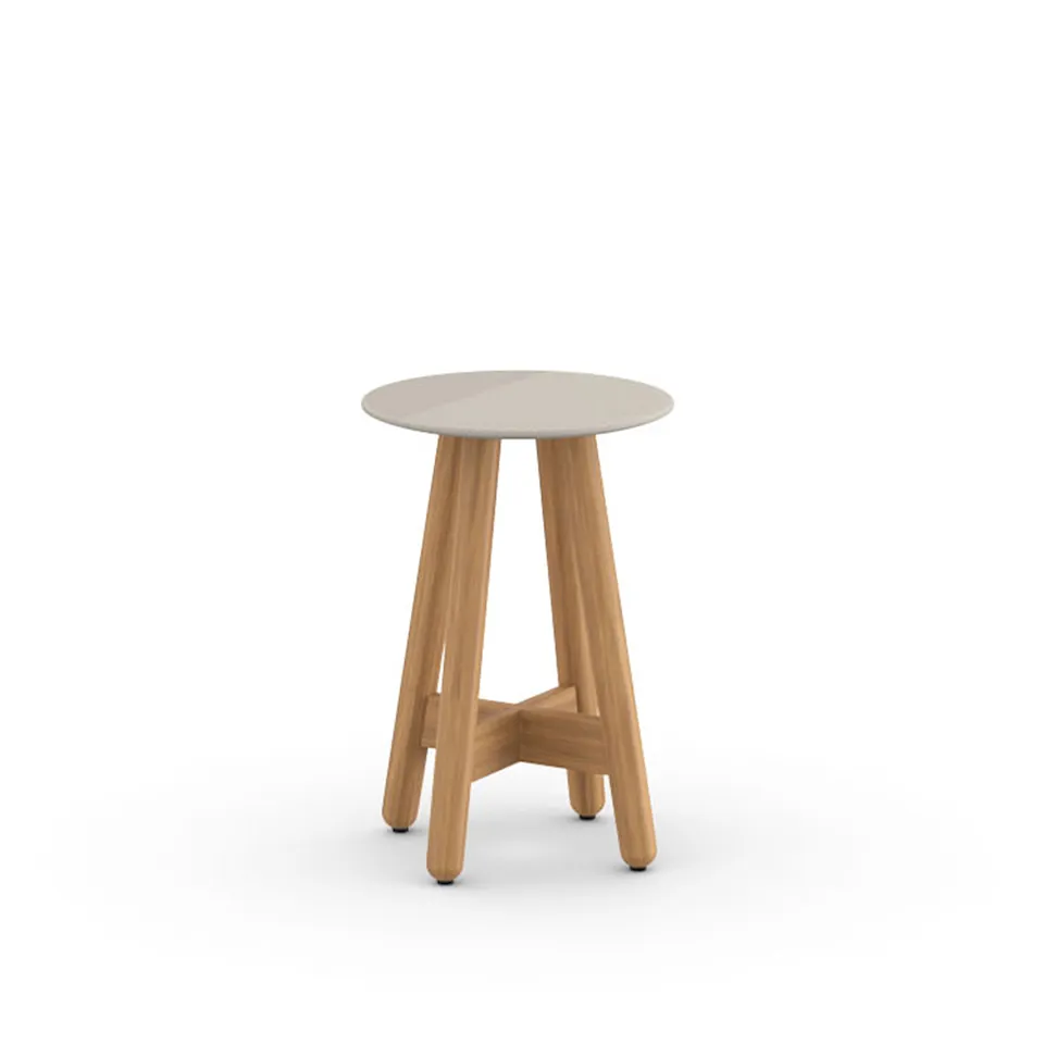 Mbrace Side Table 35 cm Teak / Chalk