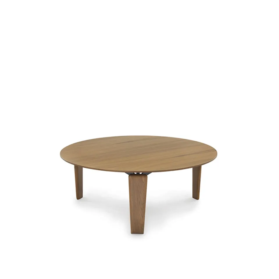 Tablet Small Table Ø 80 x 43 cm, Top Oak, Structure Black