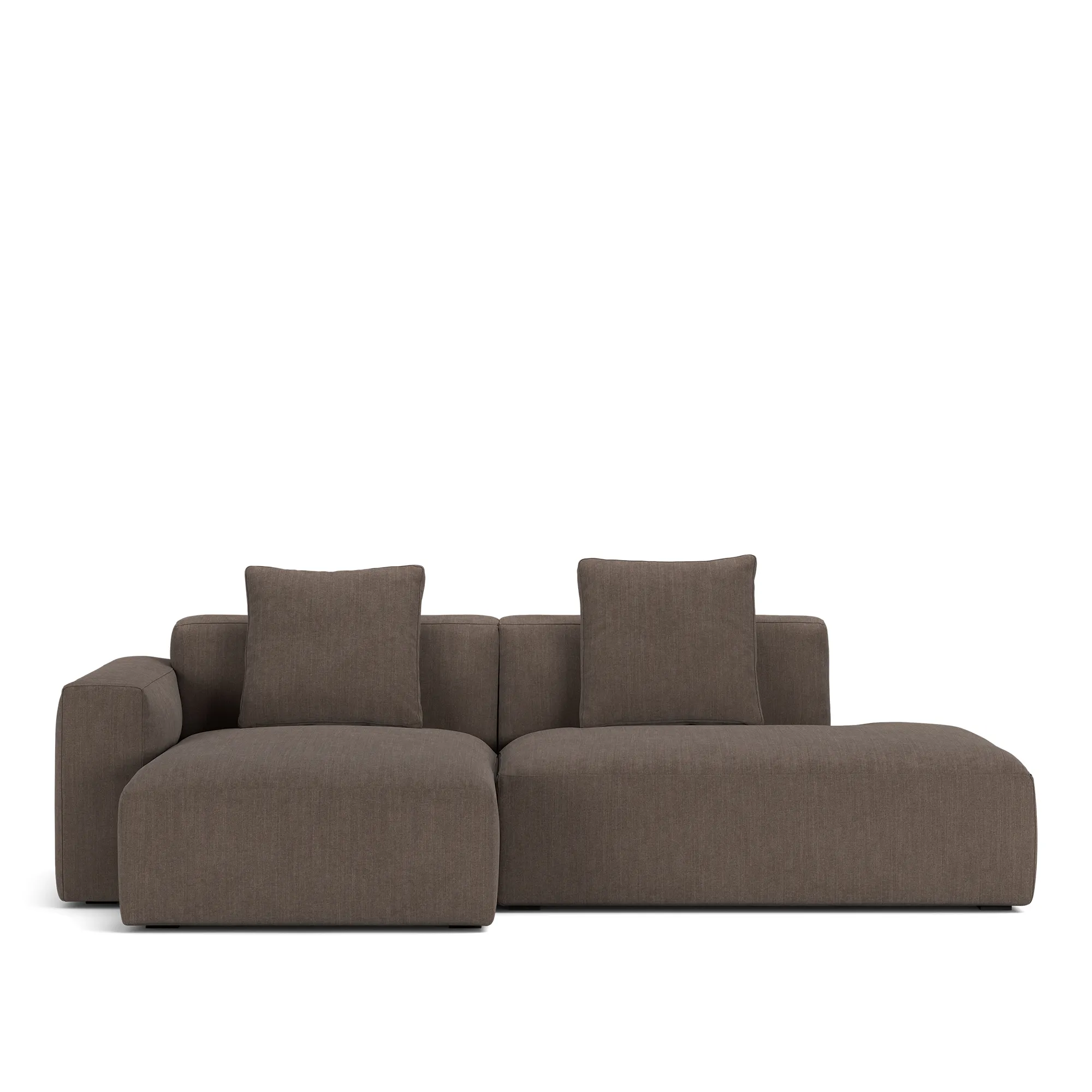 Brick 2-Seater Chaise Lounge Open End Right - 10