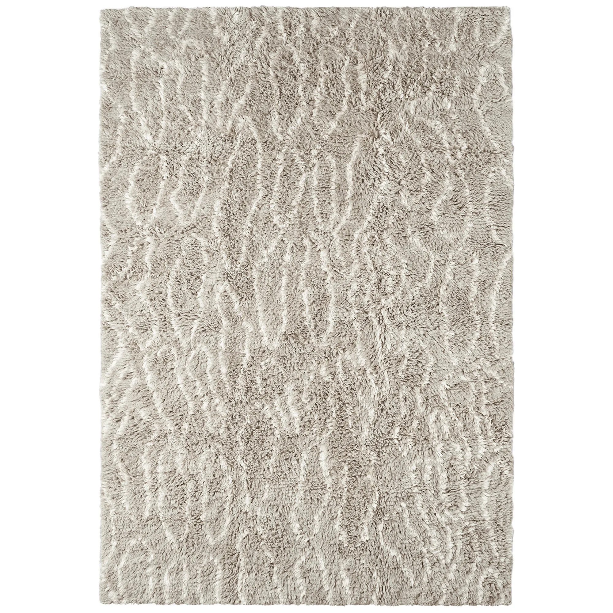 Shaggy Leo Grey Wool Rug - 1