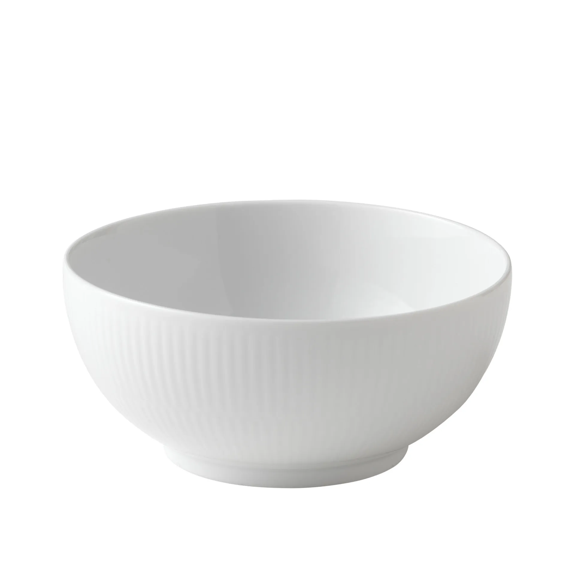 White Fluted Bowl 73 cl / 15 cm - Royal Copenhagen - NO GA