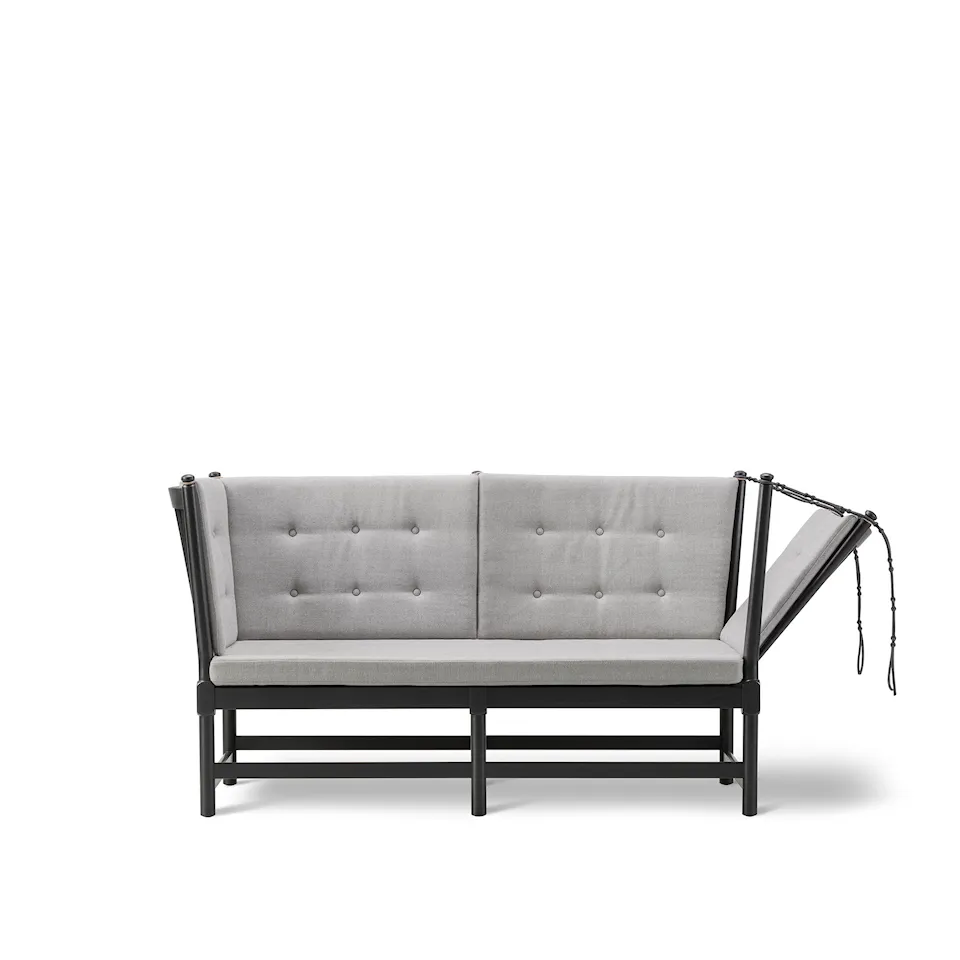The Spoke-Back 2-Seater Sofa Black Lacquered Oak