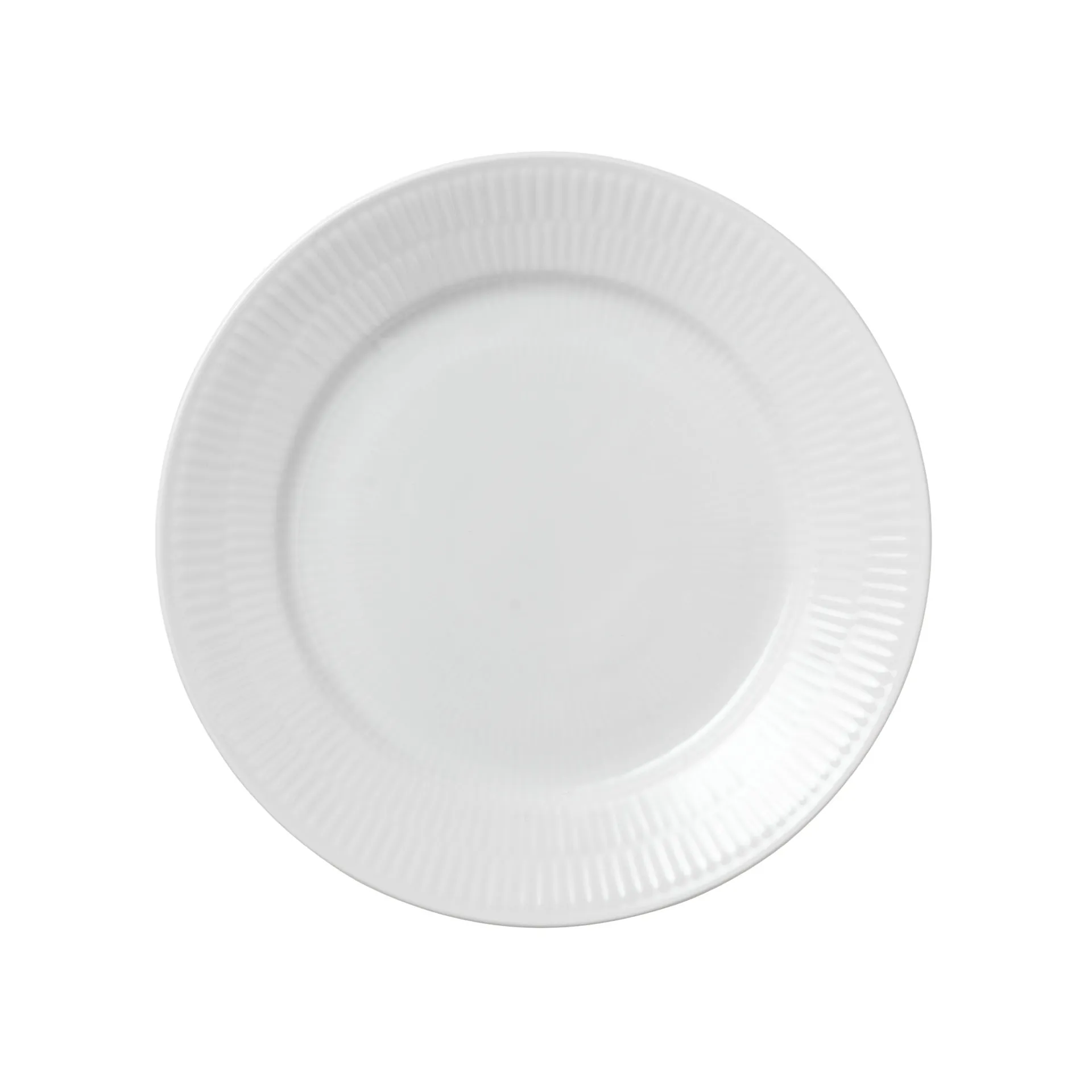 White Fluted Plate 22 cm - Royal Copenhagen - NO GA