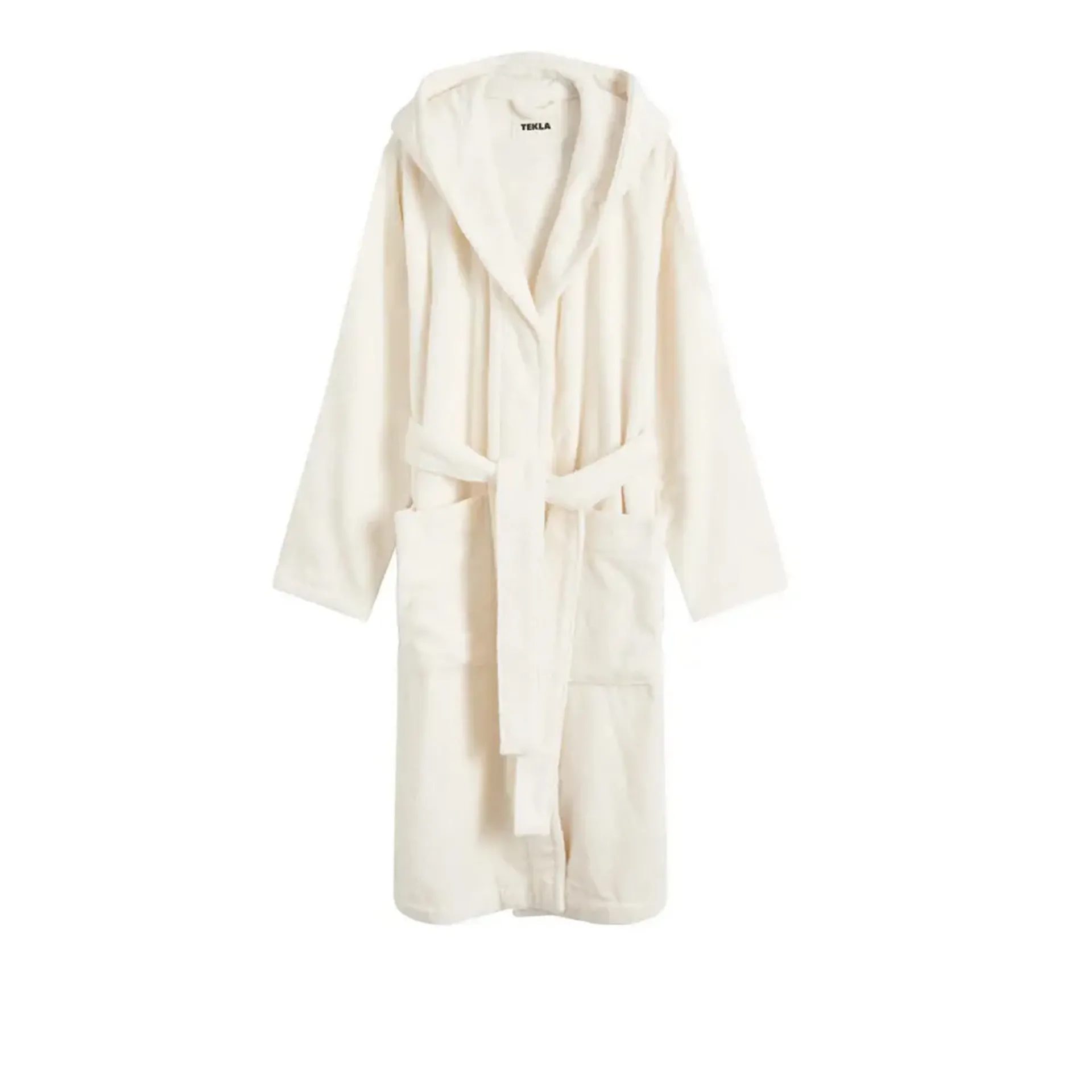 Hooded Bathrobe Ivory - TEKLA - NO GA