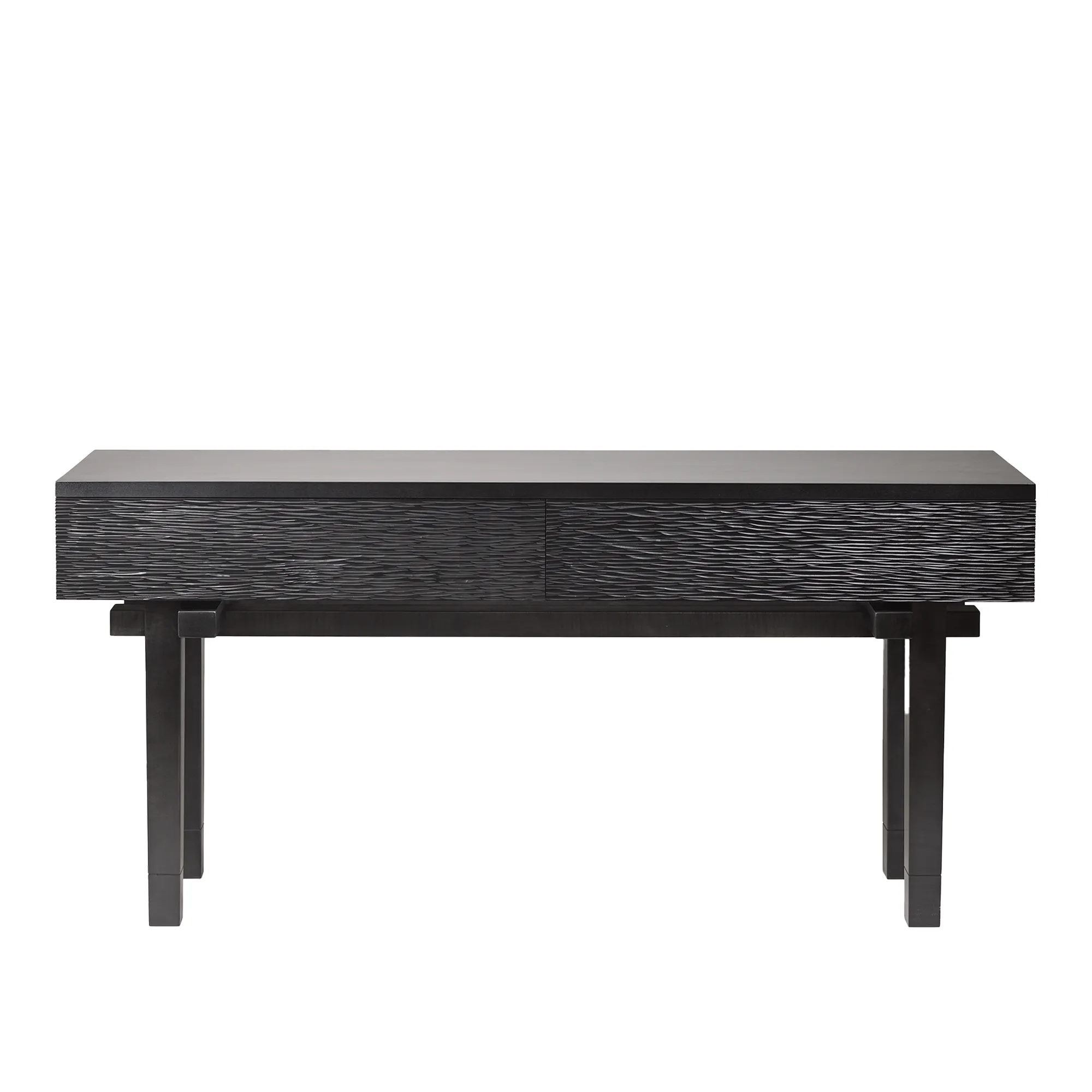 Kiam console bijzettafel met laden zwart gebeitste esdoorn - 1