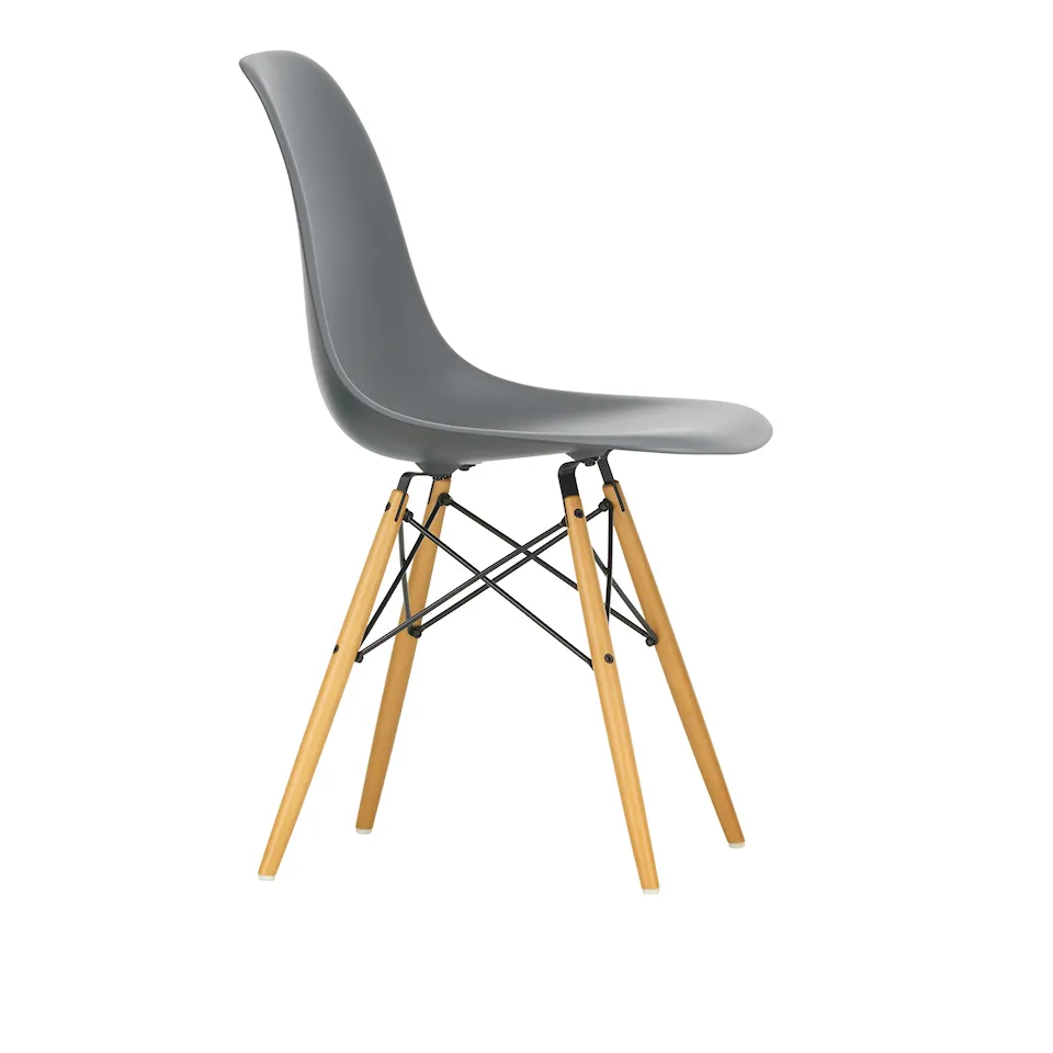Eames RE Plastic RE Plastic Chair DSW - 56 Granite Grey/Golden Maple