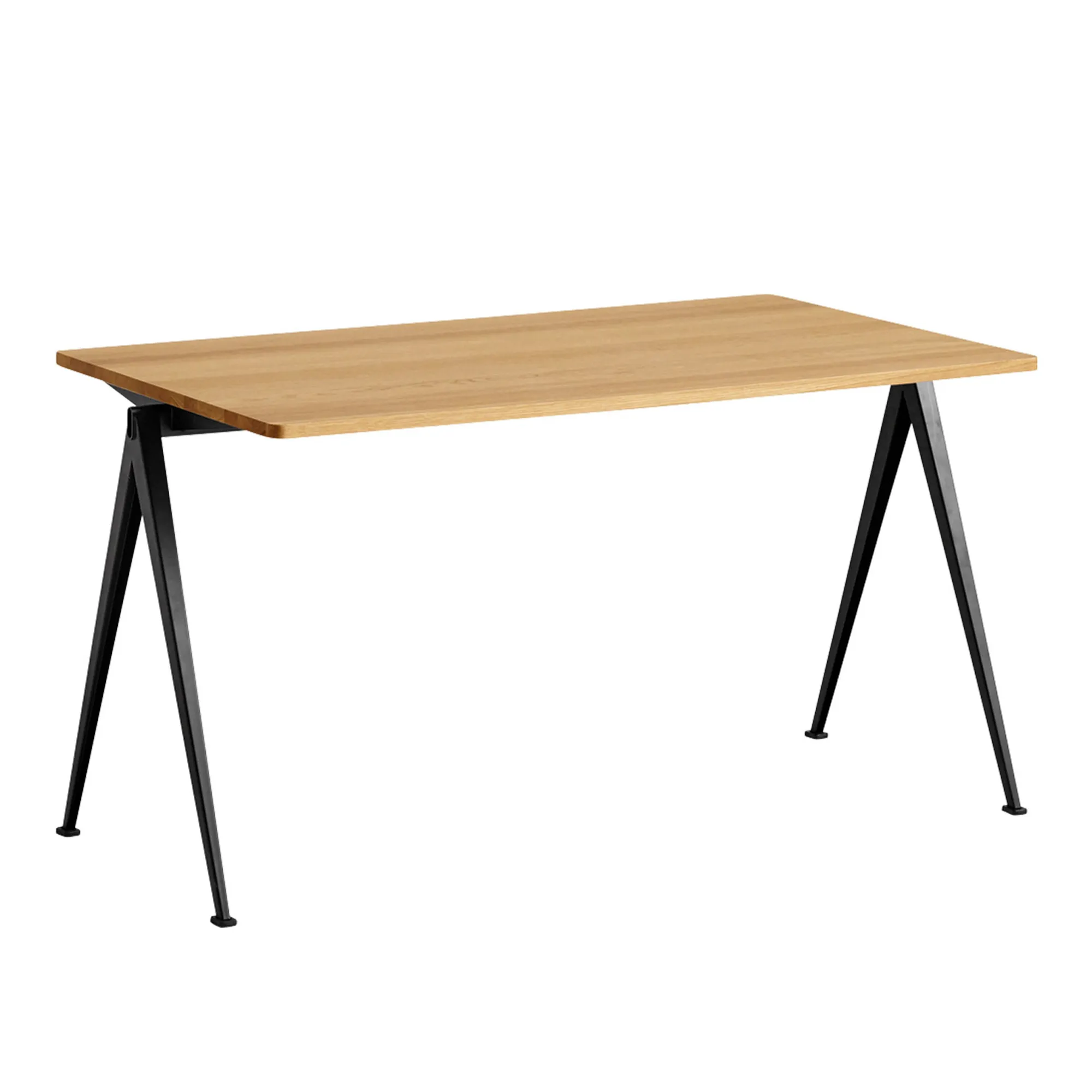 Pyramid 01 table 75x140 cm black powder coated steel - 1
